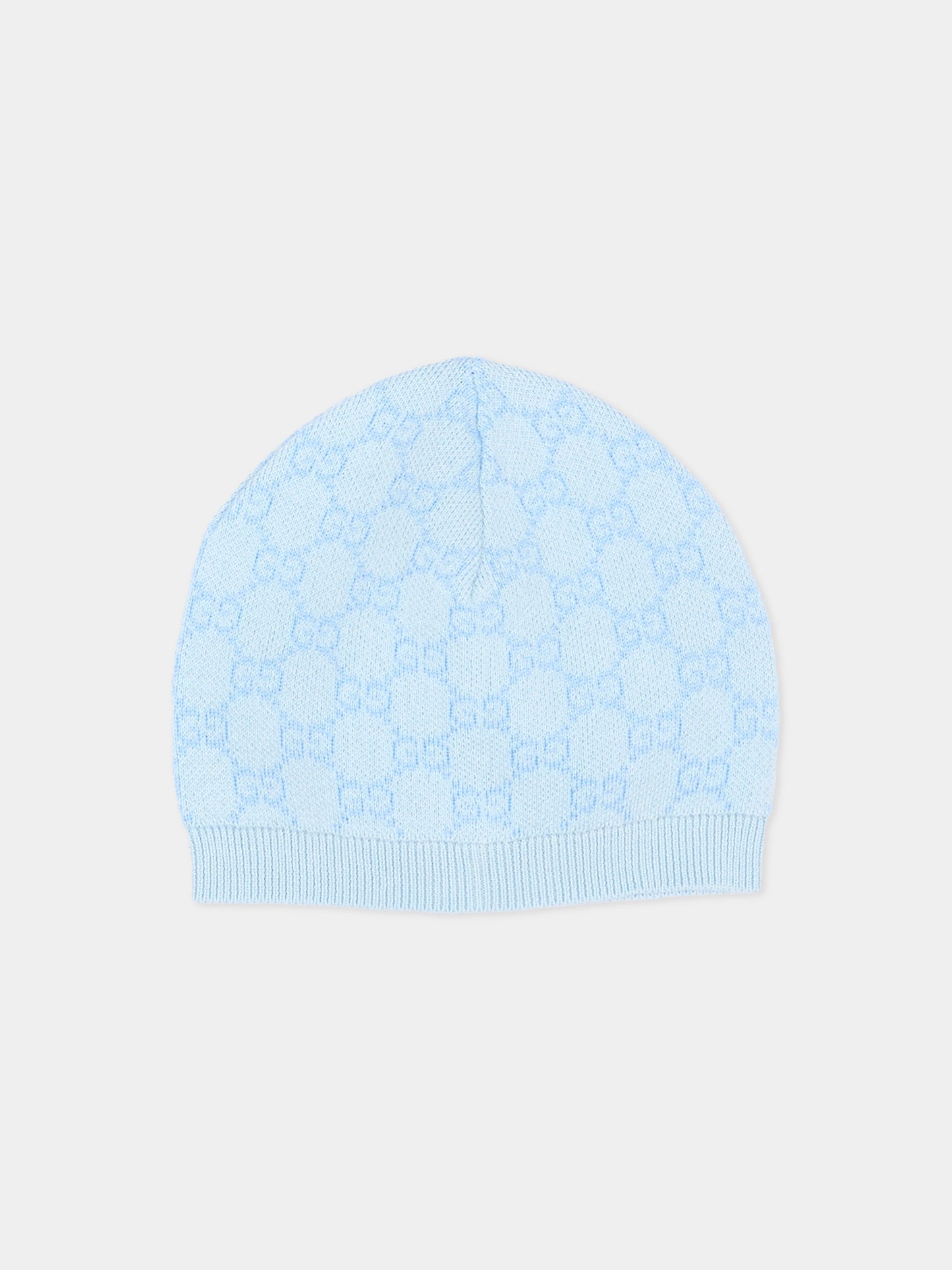 Cappello neonato avorio monogramma GG,Gucci Kids,835336 3KACG 9269