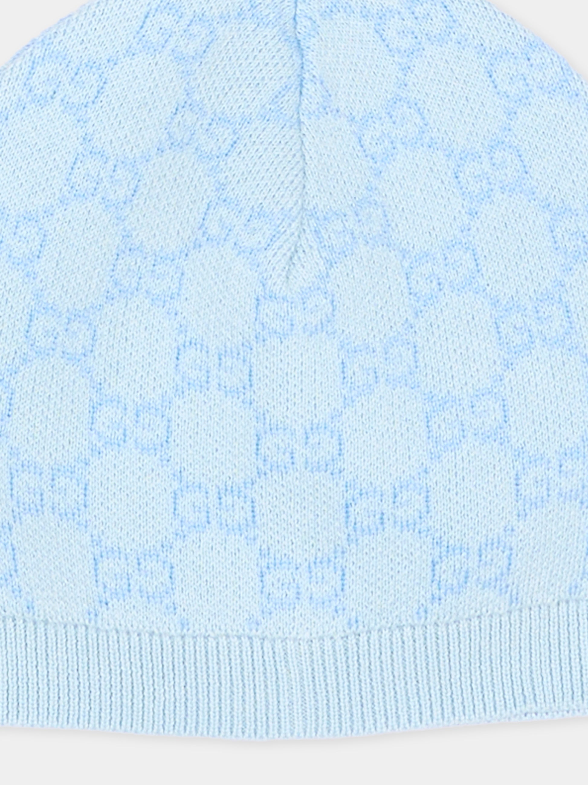 Cappello neonato avorio monogramma GG,Gucci Kids,835336 3KACG 9269