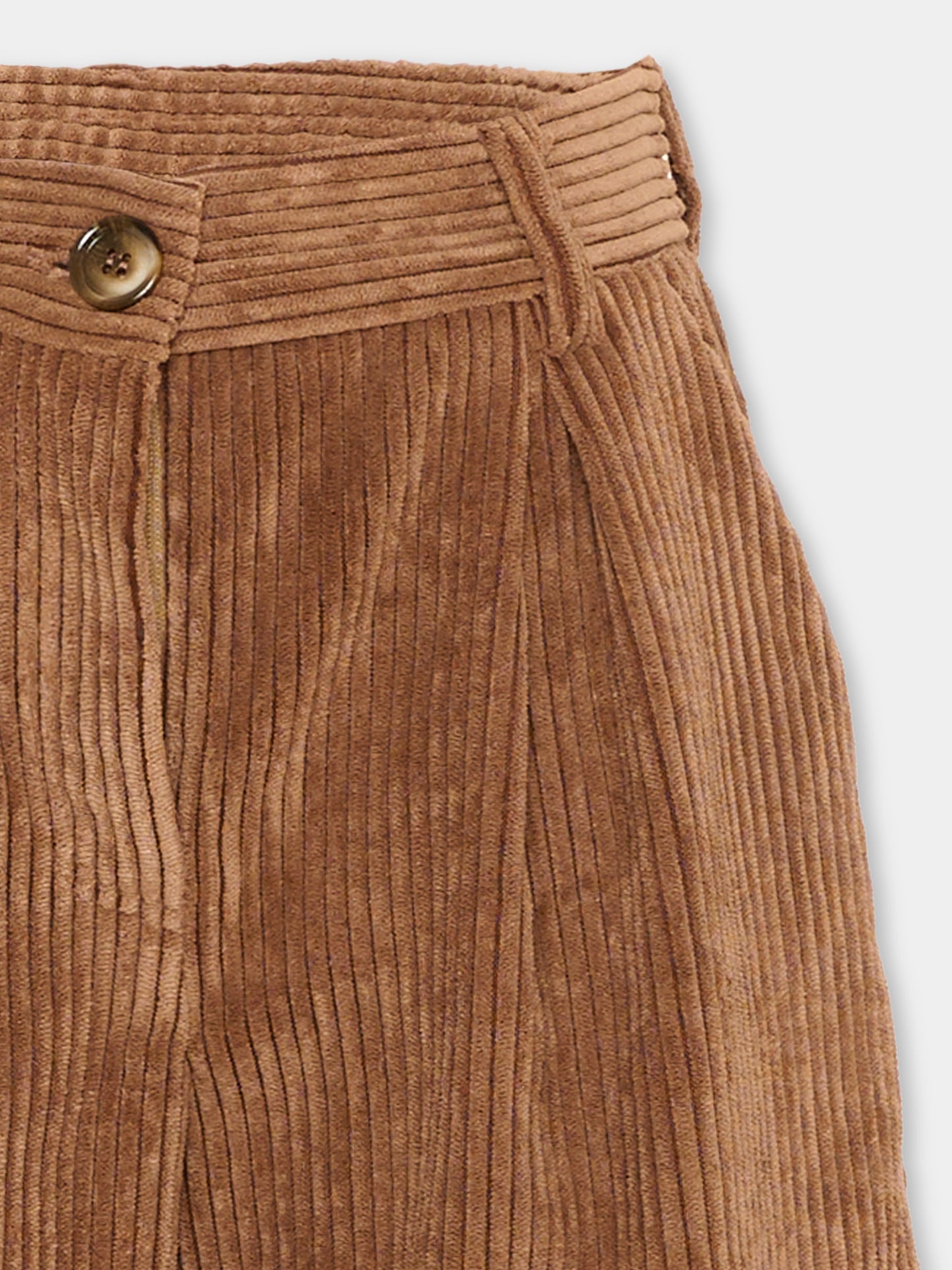 Shorts marroni per bambina in velluto,Philosophy,I1H404 8854 0005