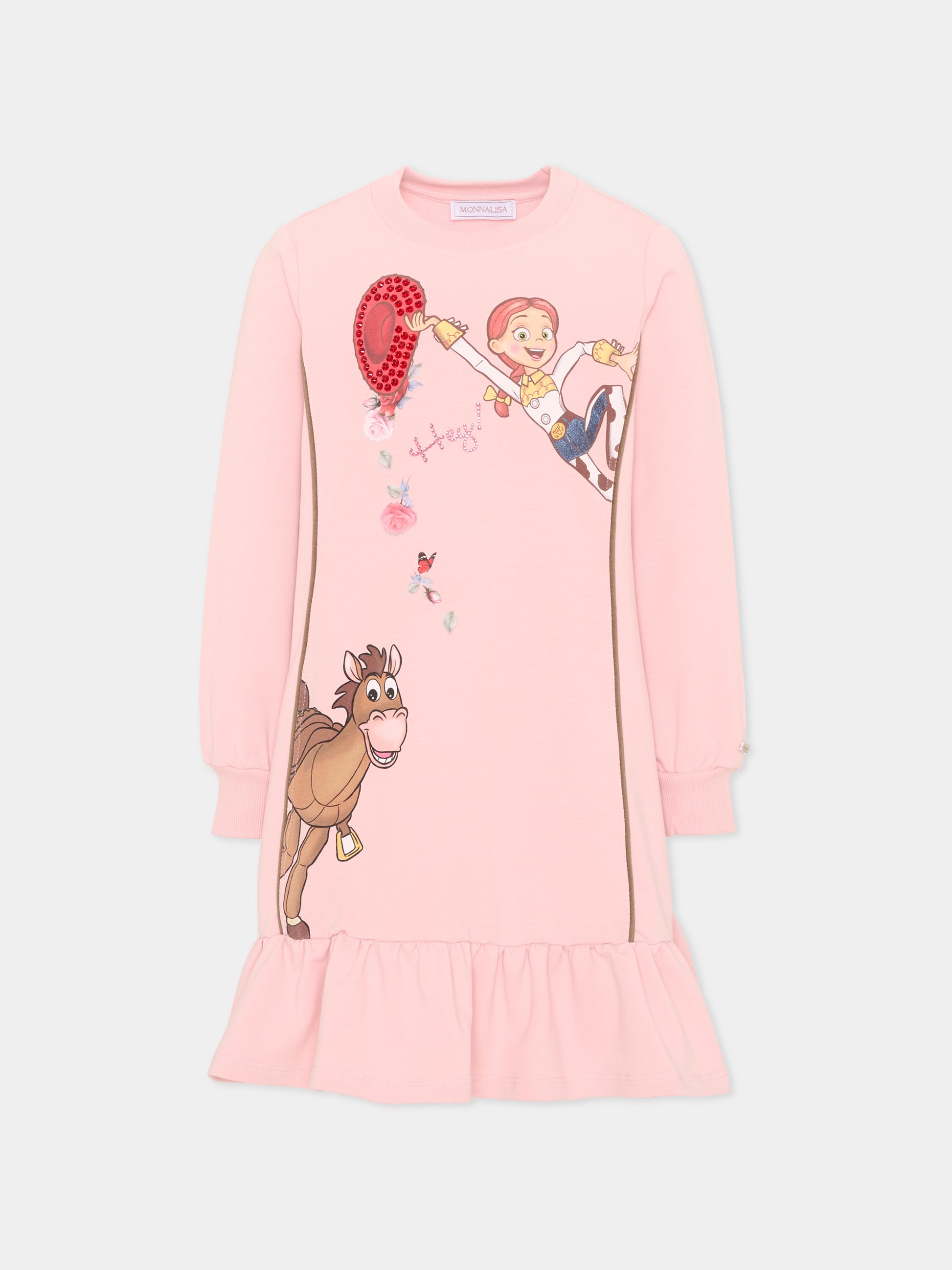 Vestito rosa per bambina con stampa di Toy Story,Monnalisa,19H901 8006 094F