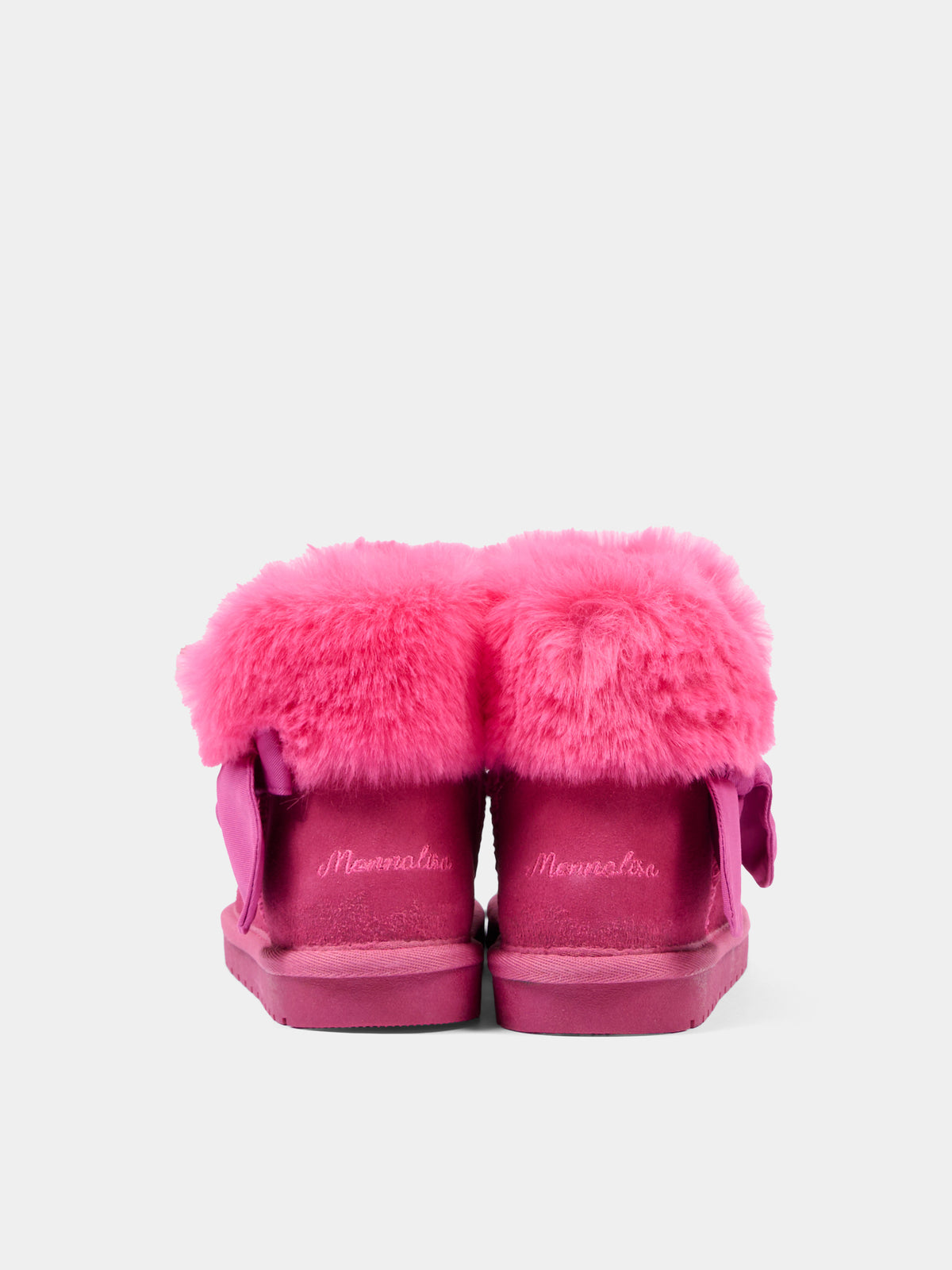 Stivaletti fucsia per bambina con fiocco,Monnalisa,8CH005 8776 0069