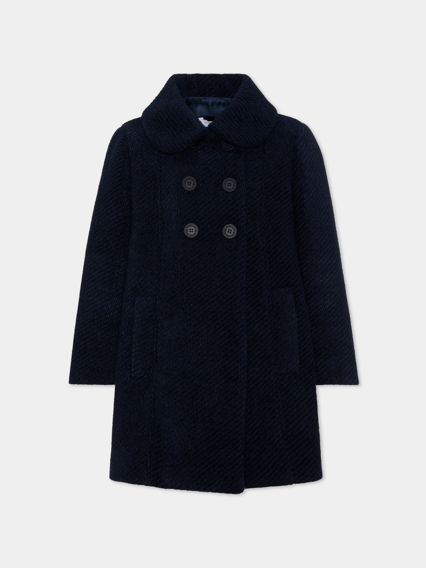 Cappotto blu per bambina,Monnalisa,17H106 8360 056S