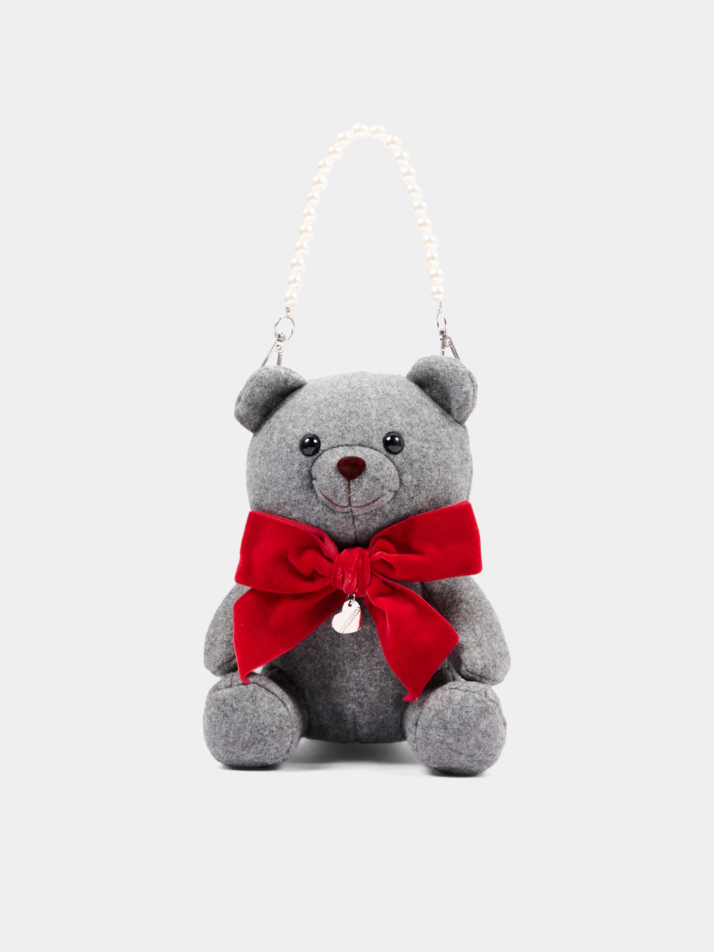 Borsa grigia per bambina a orsetto,Monnalisa,19H003 8059 0031