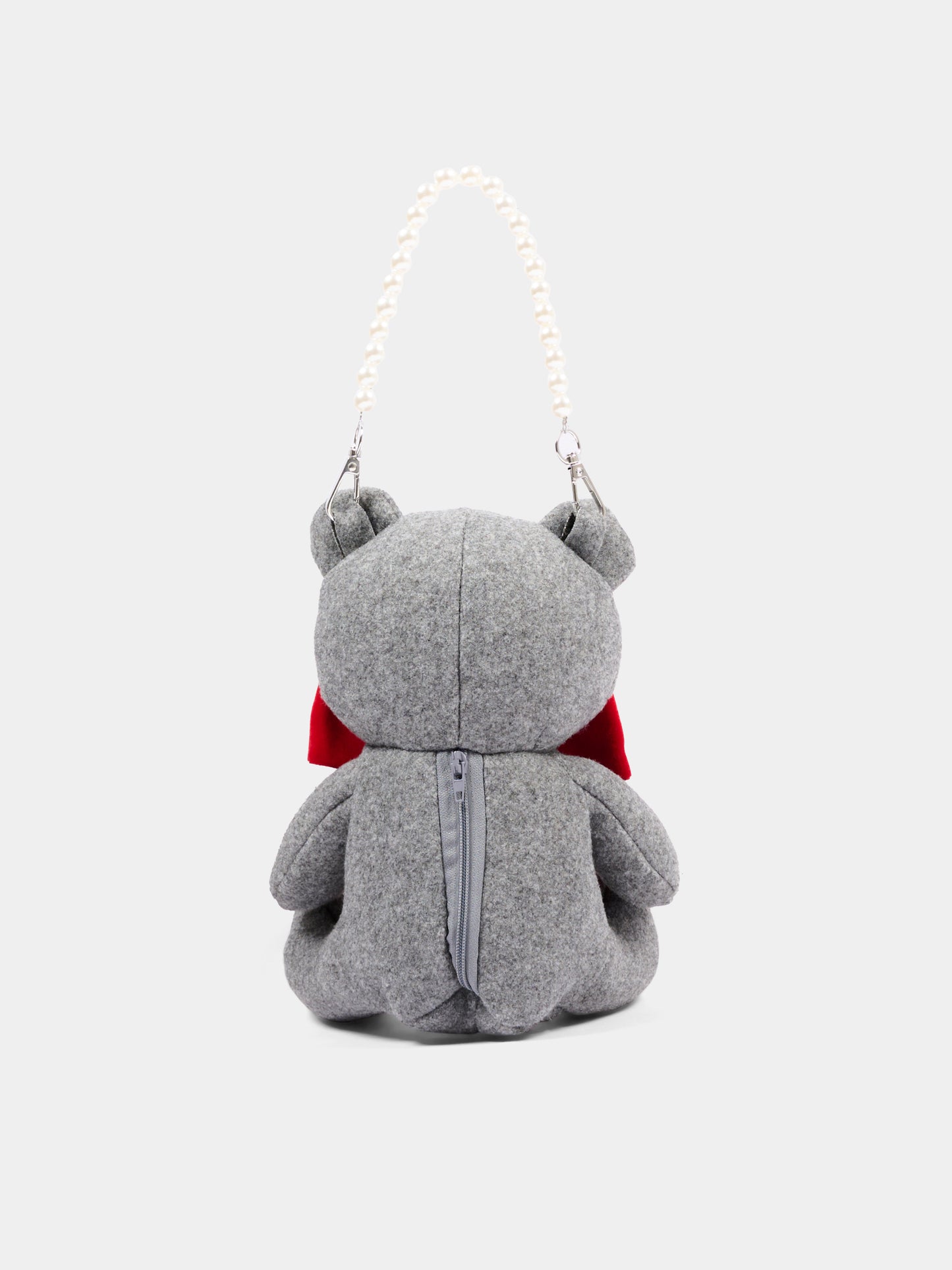 Borsa grigia per bambina a orsetto,Monnalisa,19H003 8059 0031