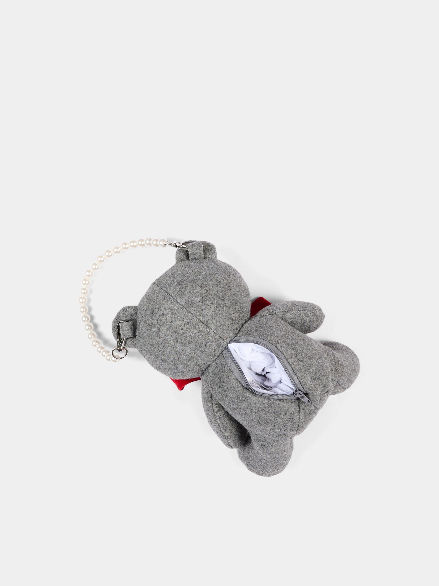 Borsa grigia per bambina a orsetto,Monnalisa,19H003 8059 0031