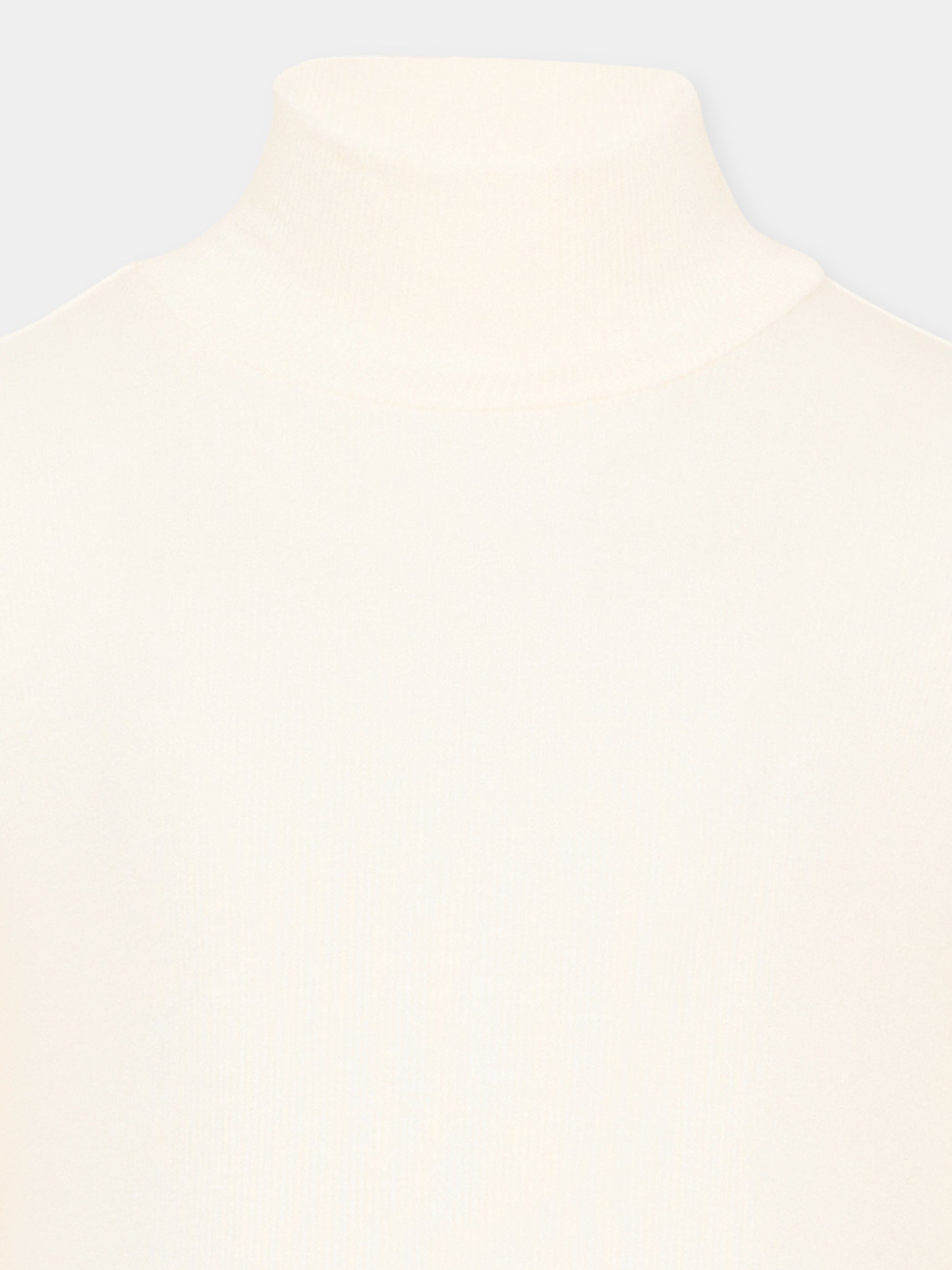Dolcevita avorio in maglia per bambina con logo,Monnalisa,17HLUC 8212 0001
