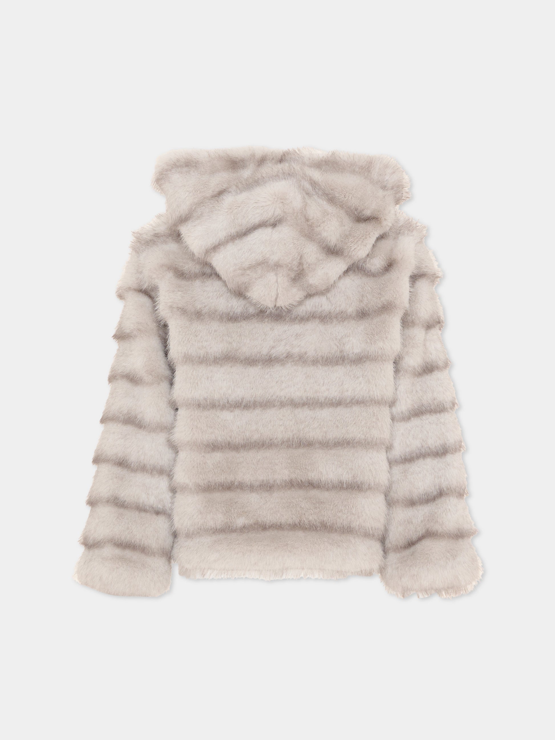 Ecopelliccia grigia per bambina,Monnalisa,17H101 8033 0032