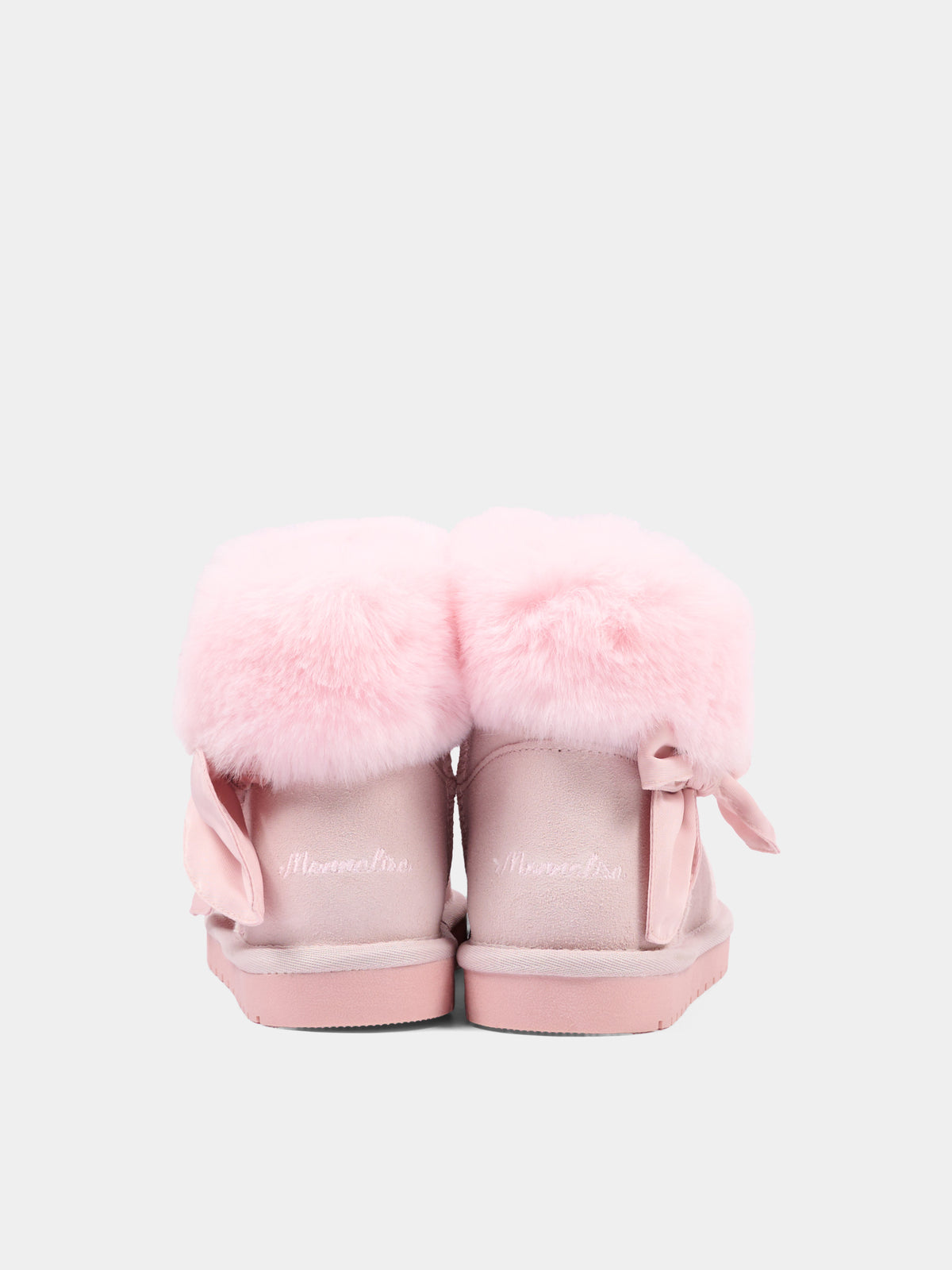 Stivaletti rosa per bambina con fiocco,Monnalisa,8CH005 8776 094F