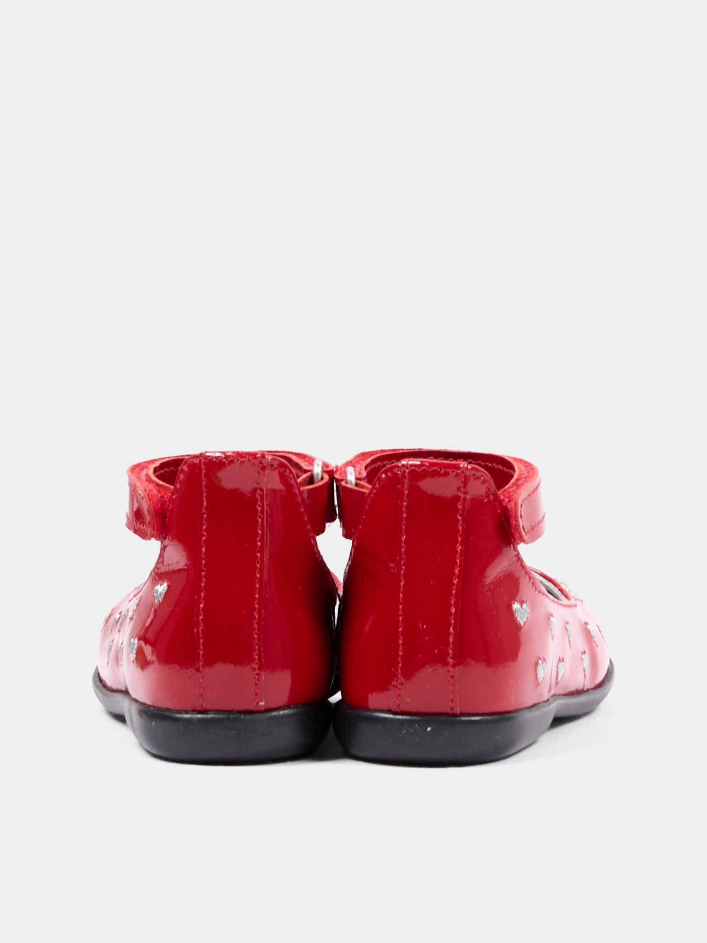 Ballerine rosse per bambina con cuori,Monnalisa,83H005 8784 0043