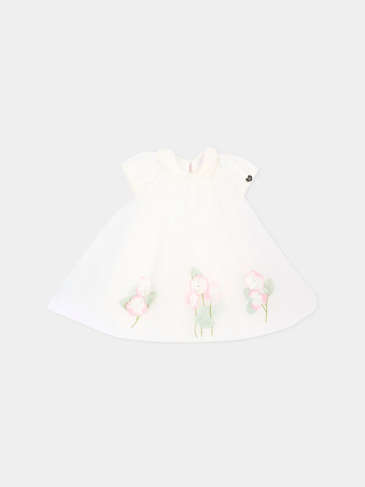 Abito elegante avorio per neonata,Monnalisa,73H900 8078 0191