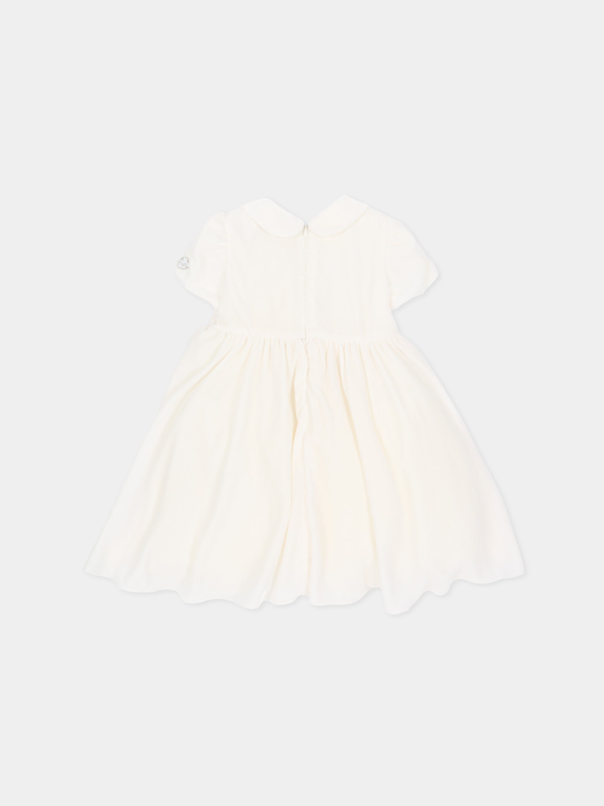 Abito elegante avorio per neonata,Monnalisa,73H901 8803 0001