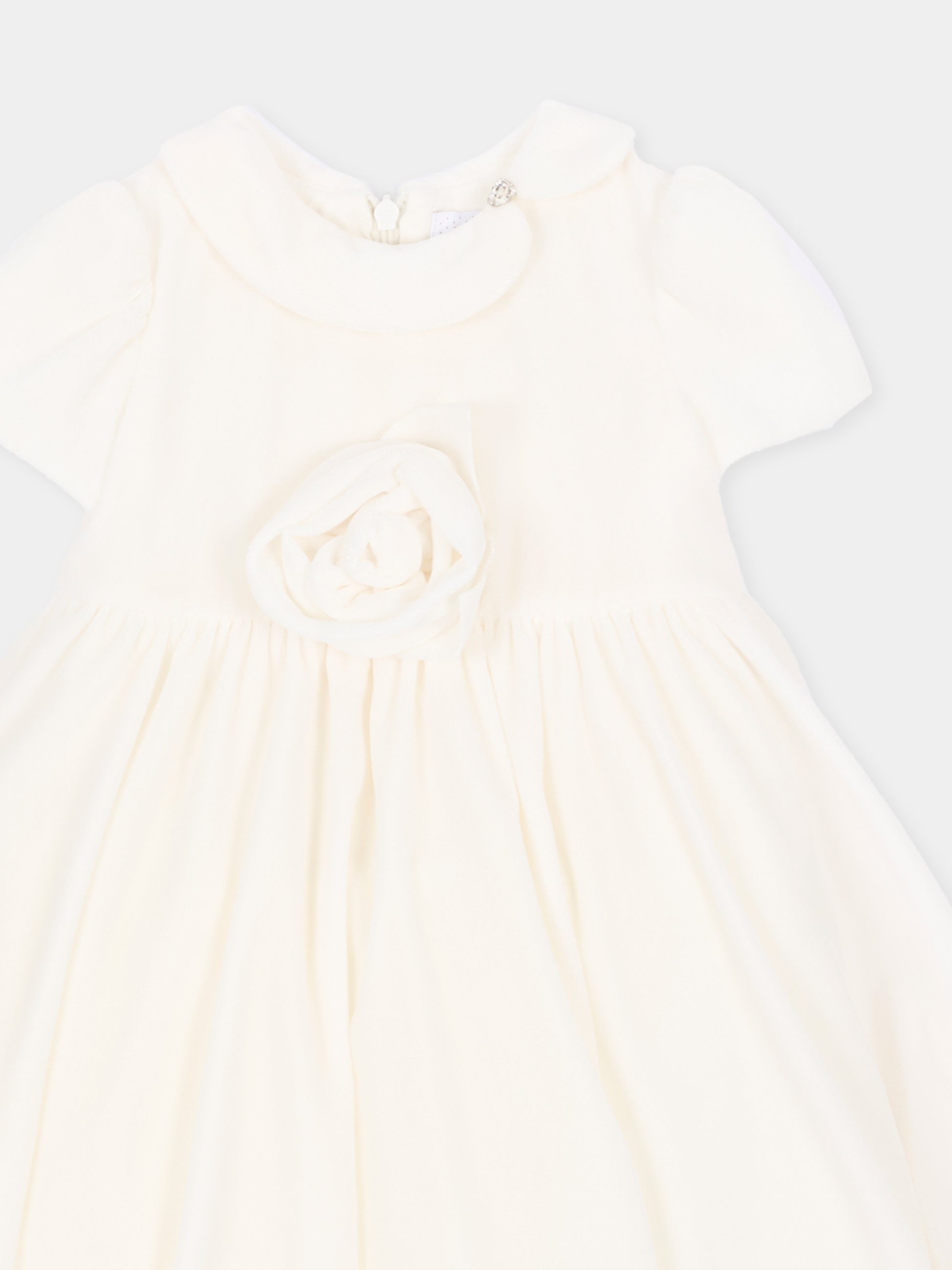 Abito elegante avorio per neonata,Monnalisa,73H901 8803 0001