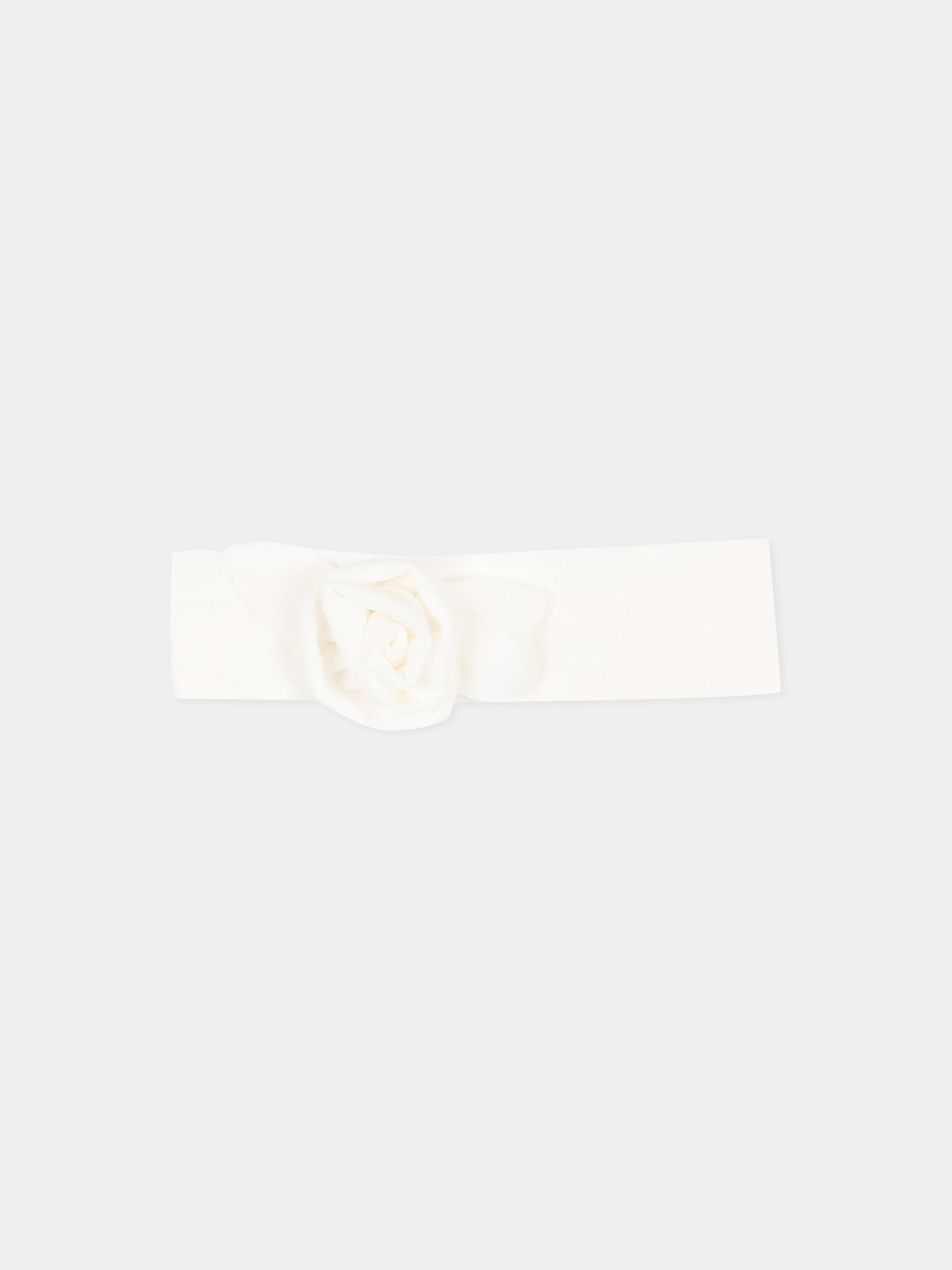 Fascia avorio per neonata con fiore,Monnalisa,73H004 8803 0001