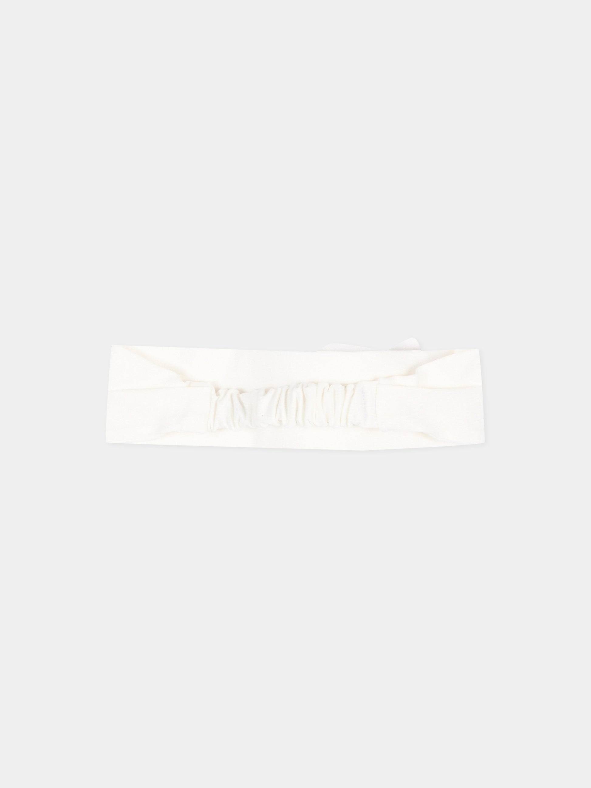 Fascia avorio per neonata con fiore,Monnalisa,73H004 8803 0001