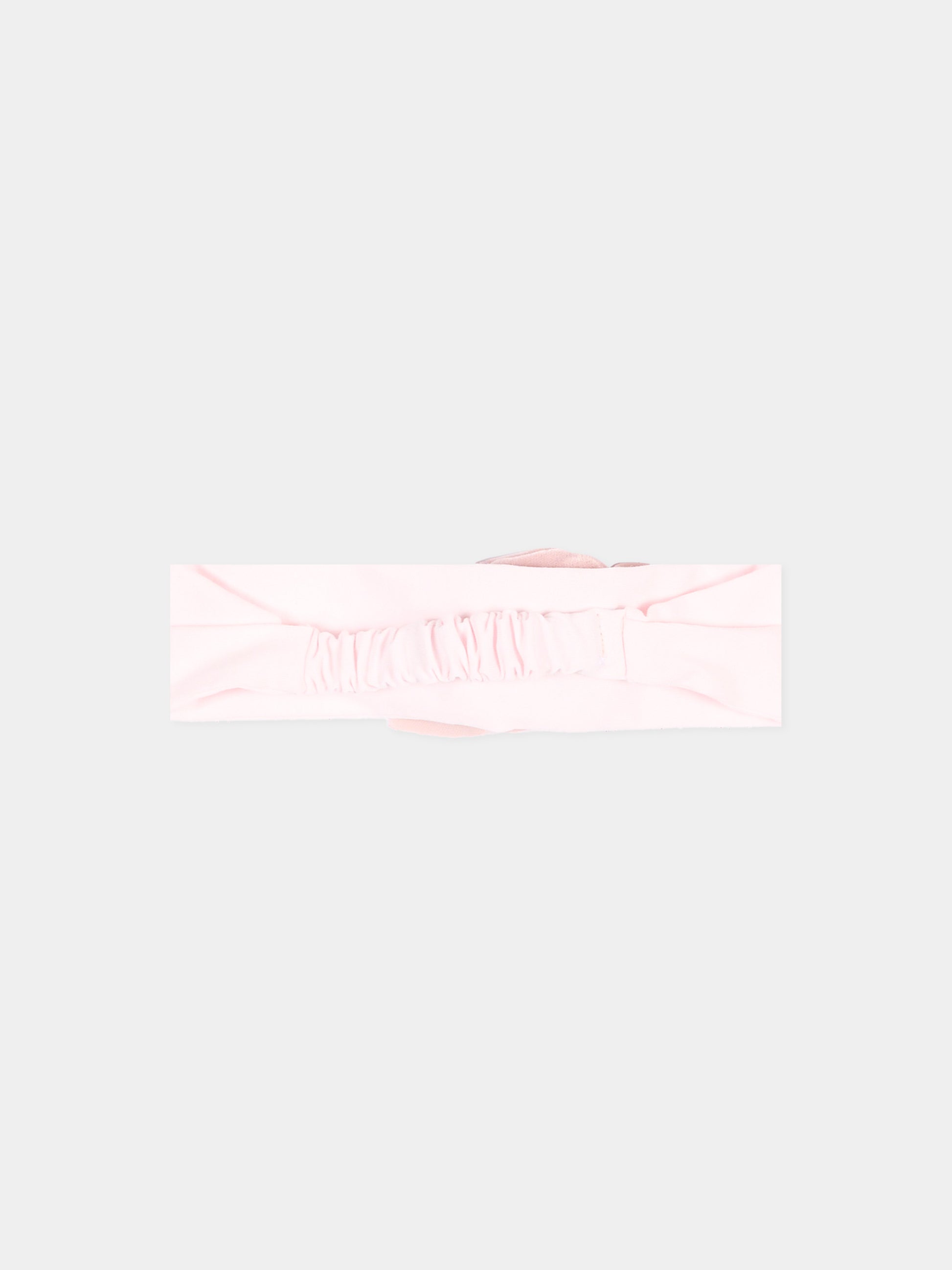 Fascia rosa per neonata con rosa,Monnalisa,73H004 8803 0092