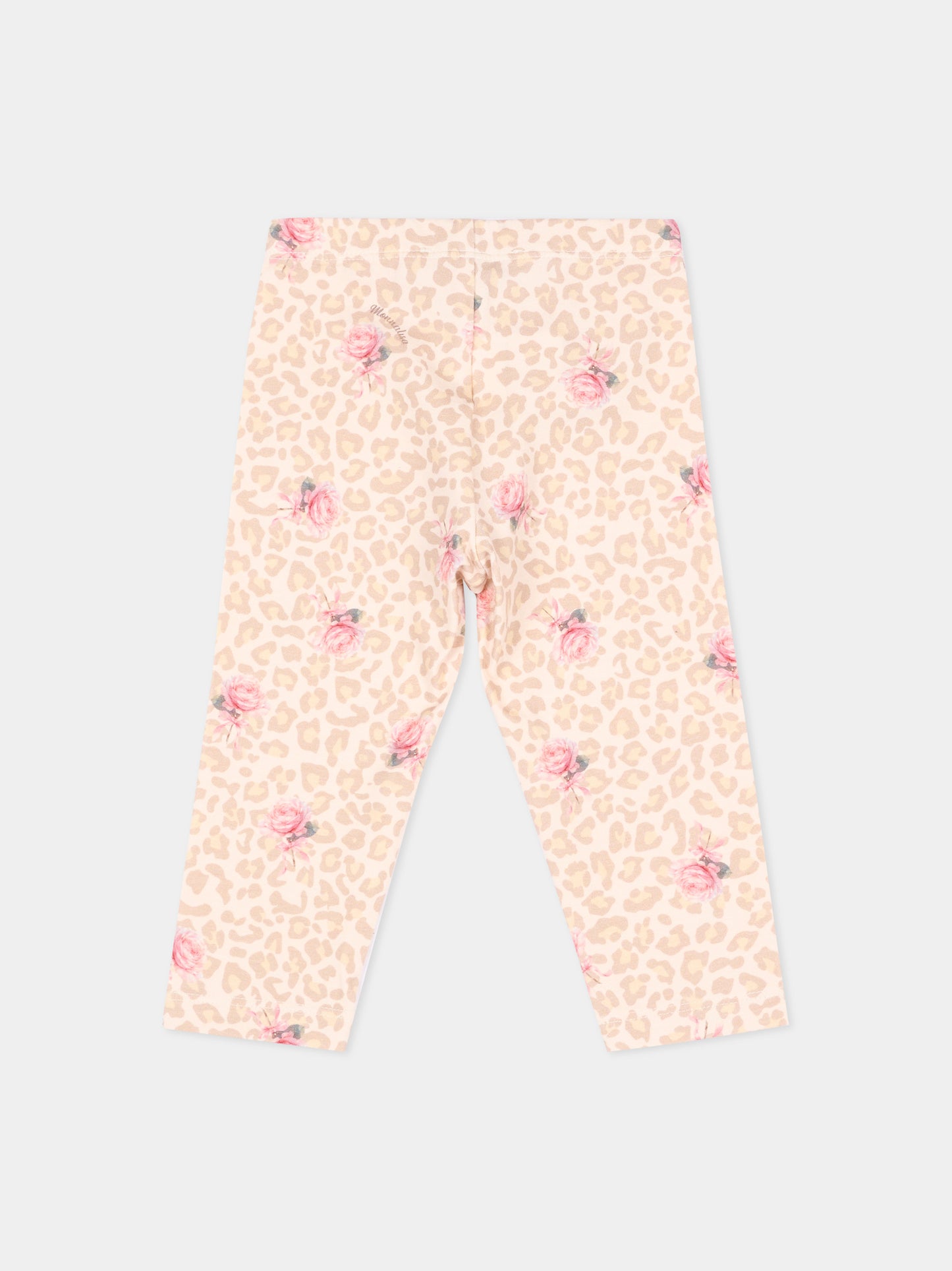 Leggings multicolor per neonata leopardati,Monnalisa,39H402NP 8009 0080
