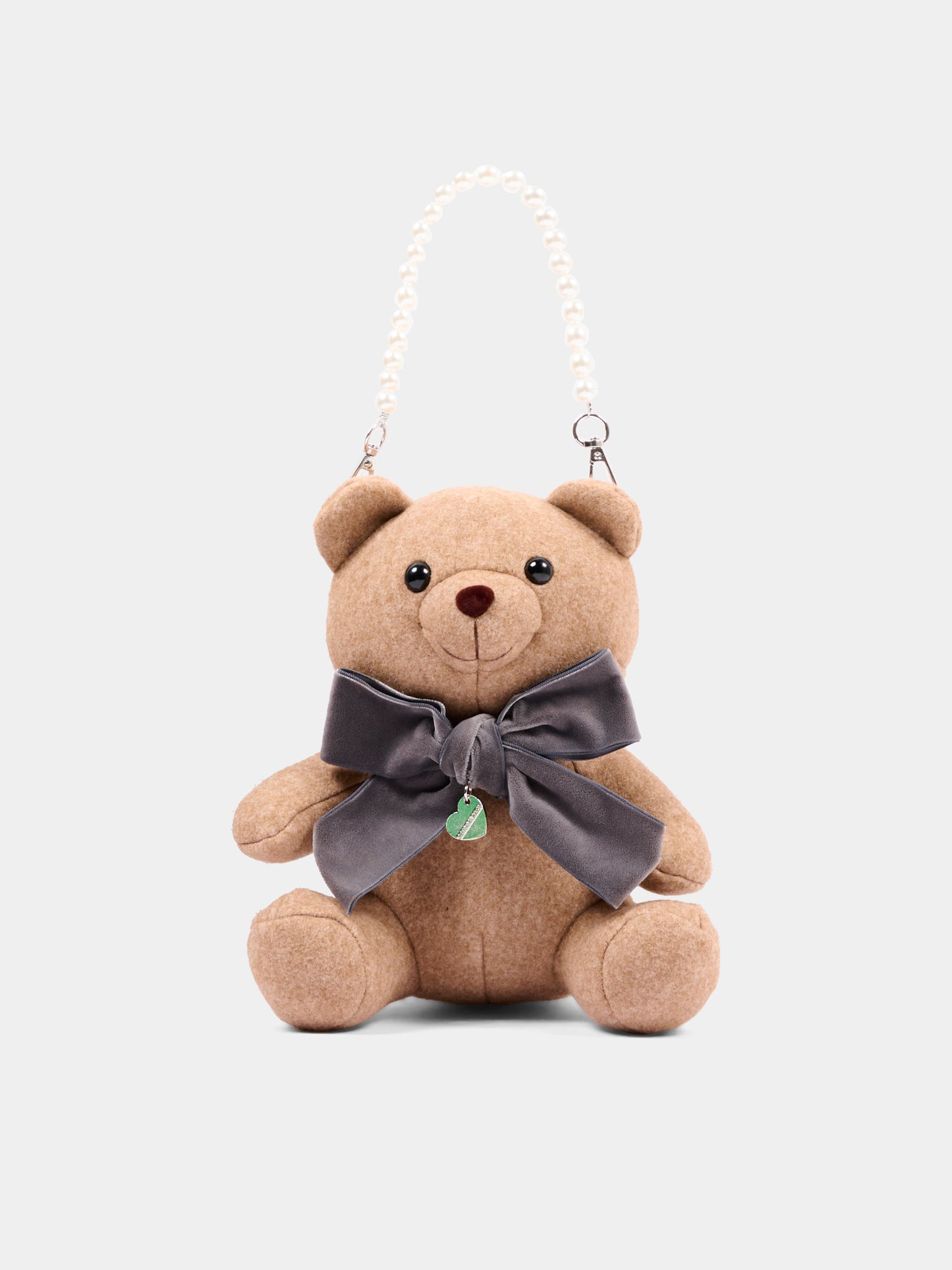 Borsa casual beige per bambina a orsetto,Monnalisa,19H003 8059 0003