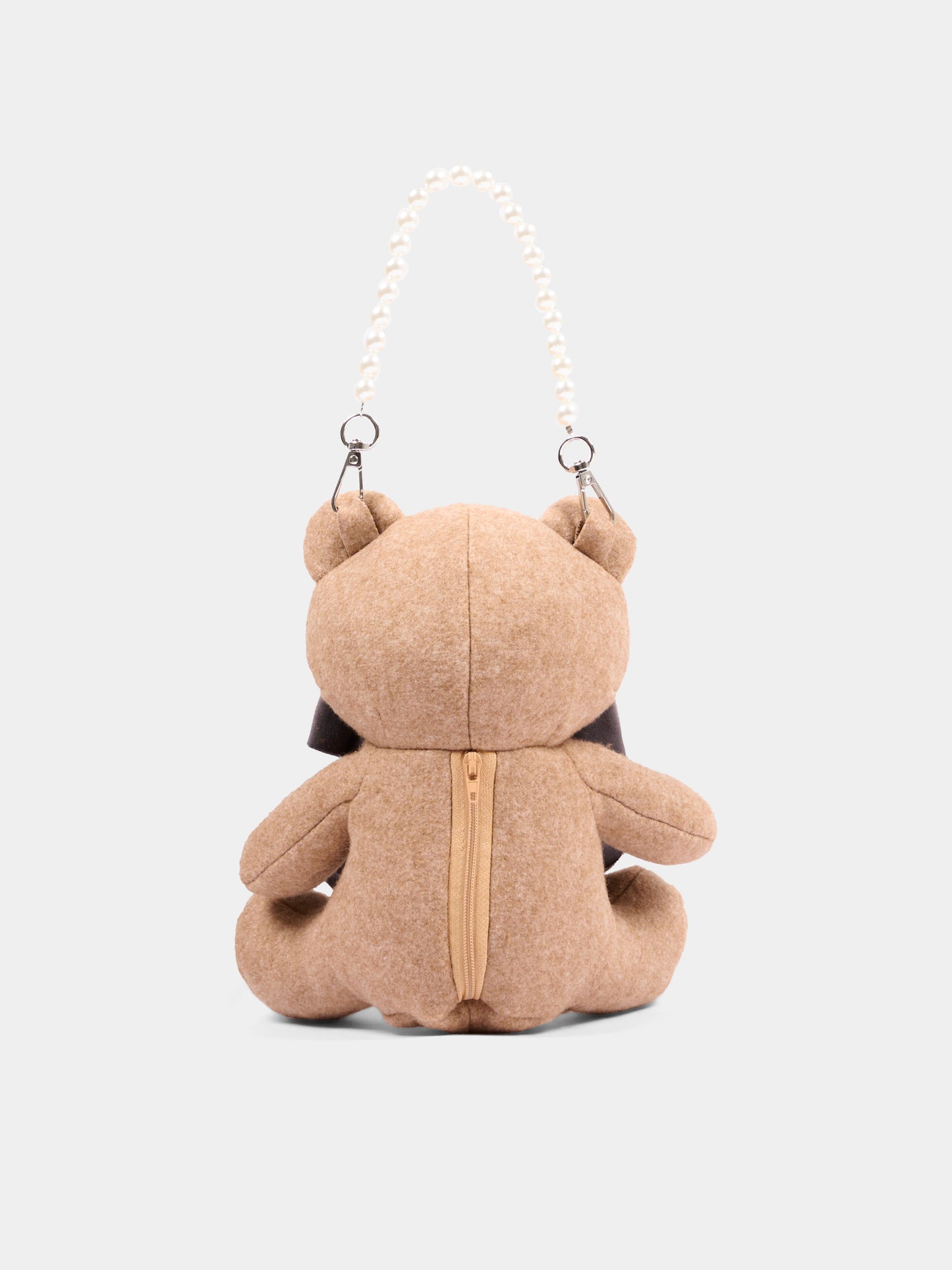 Borsa casual beige per bambina a orsetto,Monnalisa,19H003 8059 0003