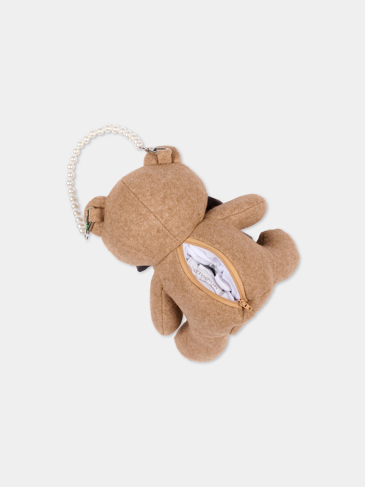 Borsa casual beige per bambina a orsetto,Monnalisa,19H003 8059 0003