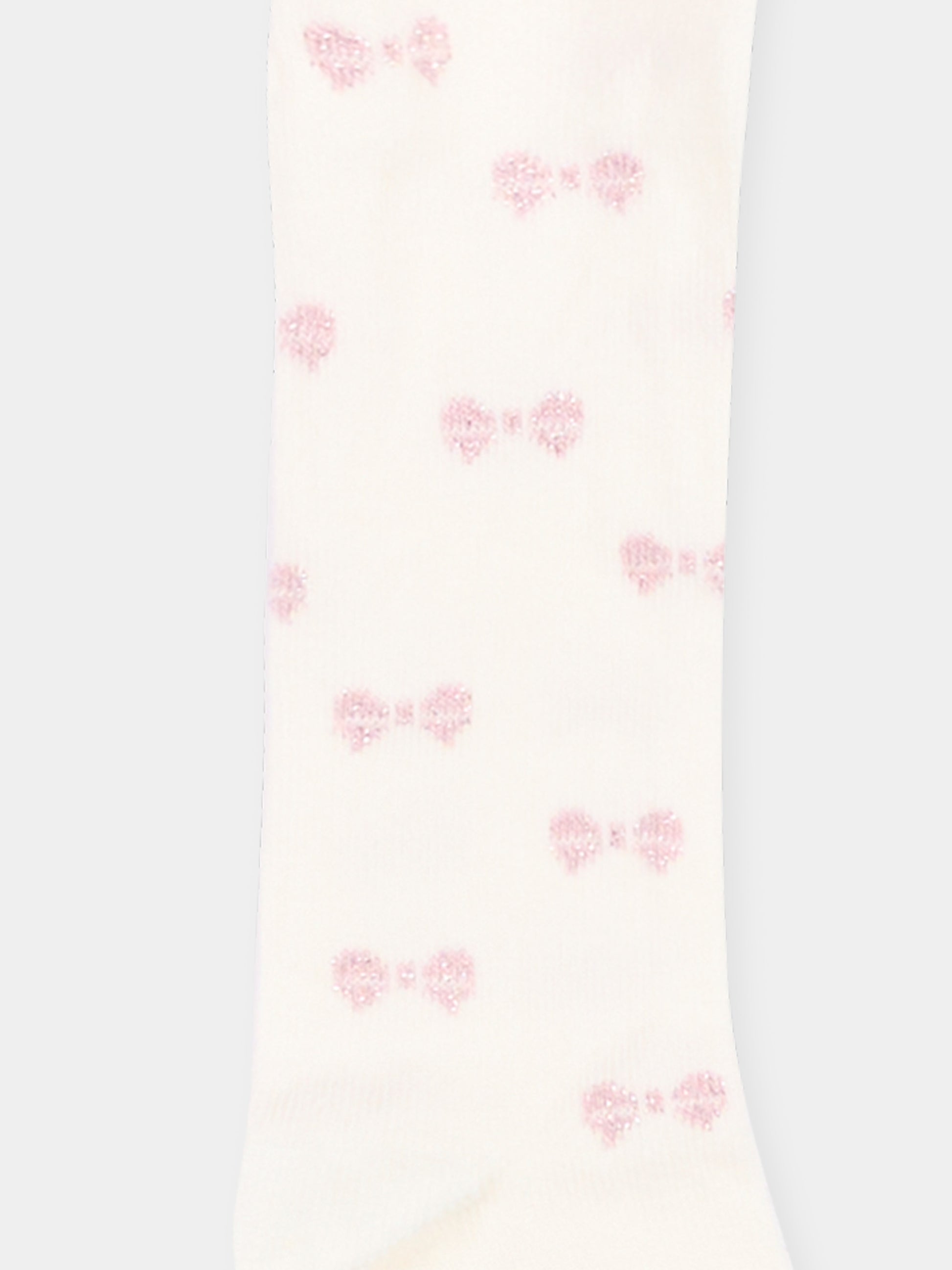 Collant avorio per neonata  con fiocchi,Monnalisa,73H006 8082 0191