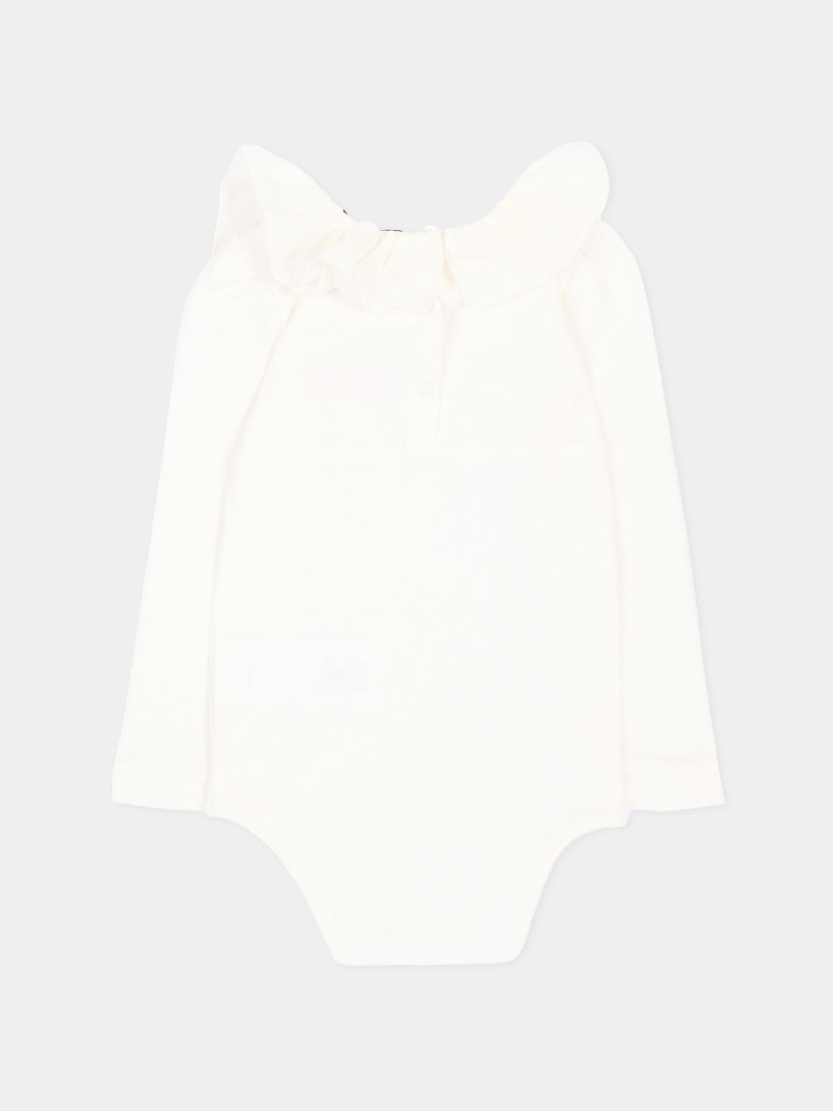 Body avorio per neonata con fiori,Monnalisa,35H300NP 8000 0001