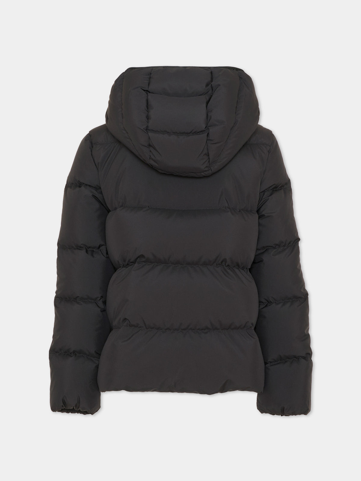 Piumino nero per bambina con cappuccio,Moncler Kids,L2954 1A00118 597YW 999