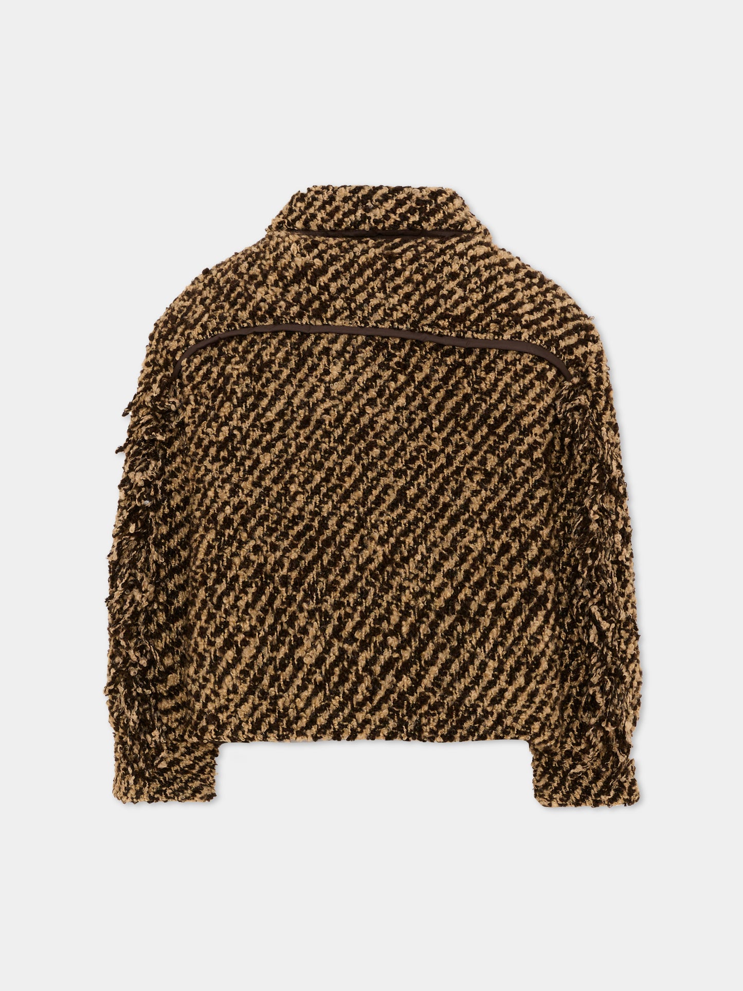 Cappotto marrone per bambina bouclé,Moncler Kids,L2954 2F00005 599PX F92