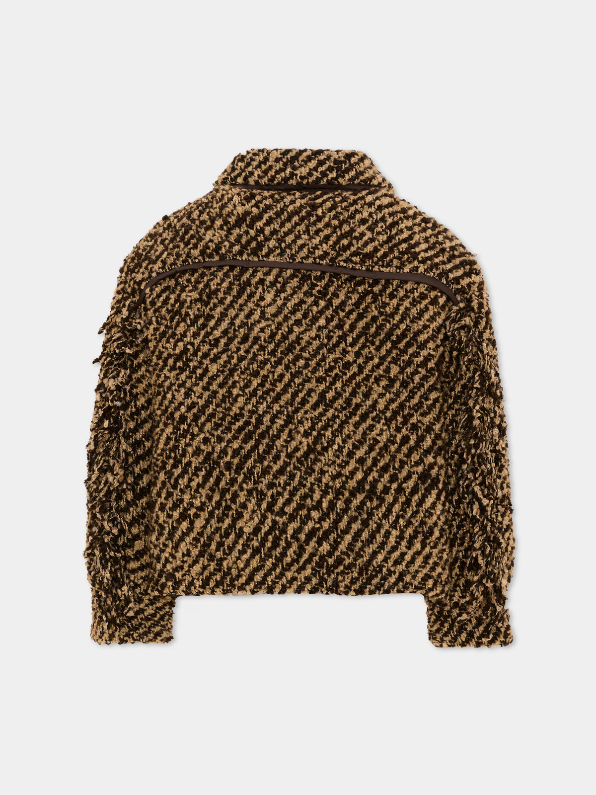 Cappotto marrone per bambina bouclé,Moncler Kids,L2954 2F00005 599PX F92
