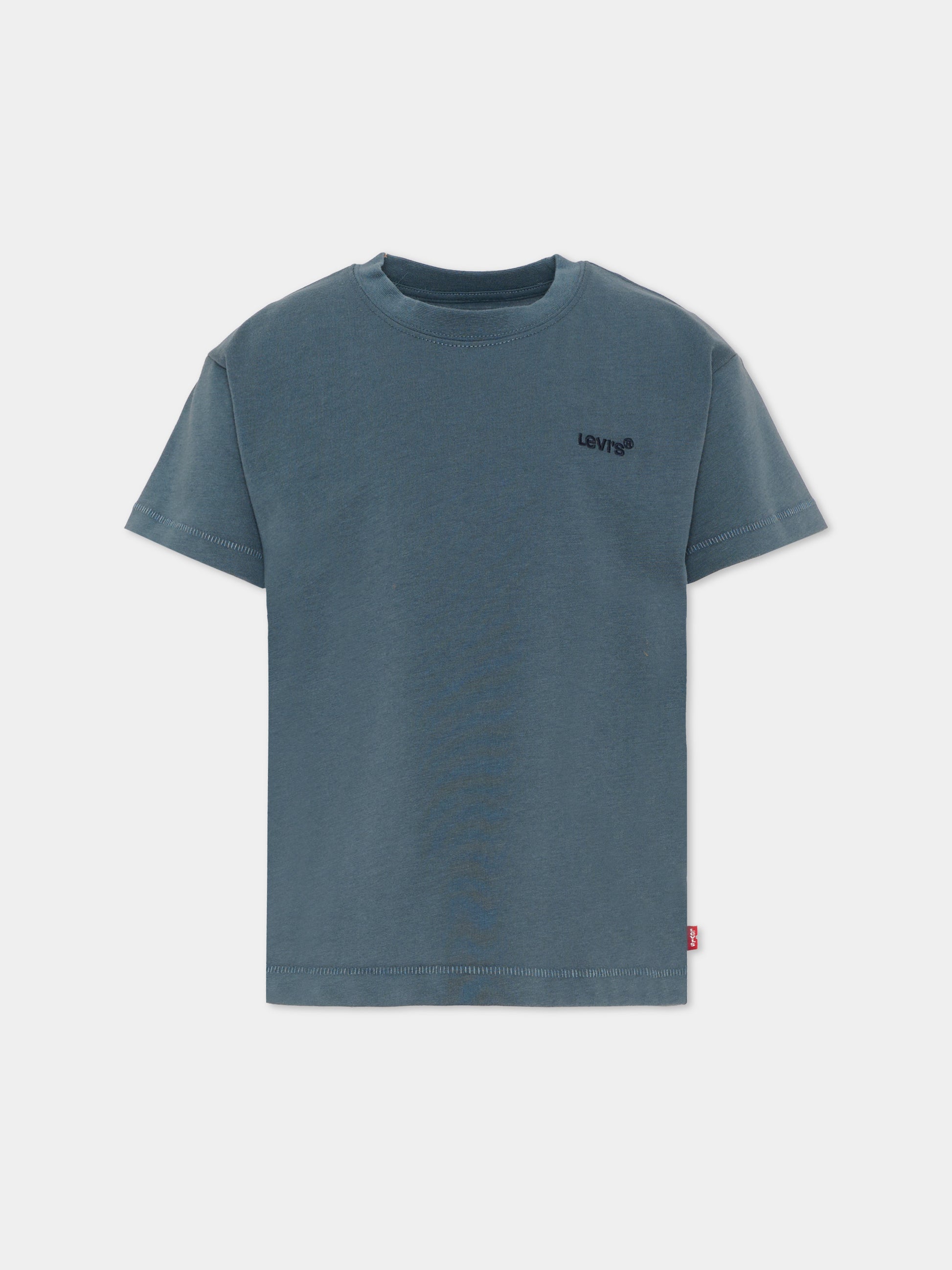 T-shirt a manica corta blu con logo per bambino,Levi's Kids,9EP595 C6W