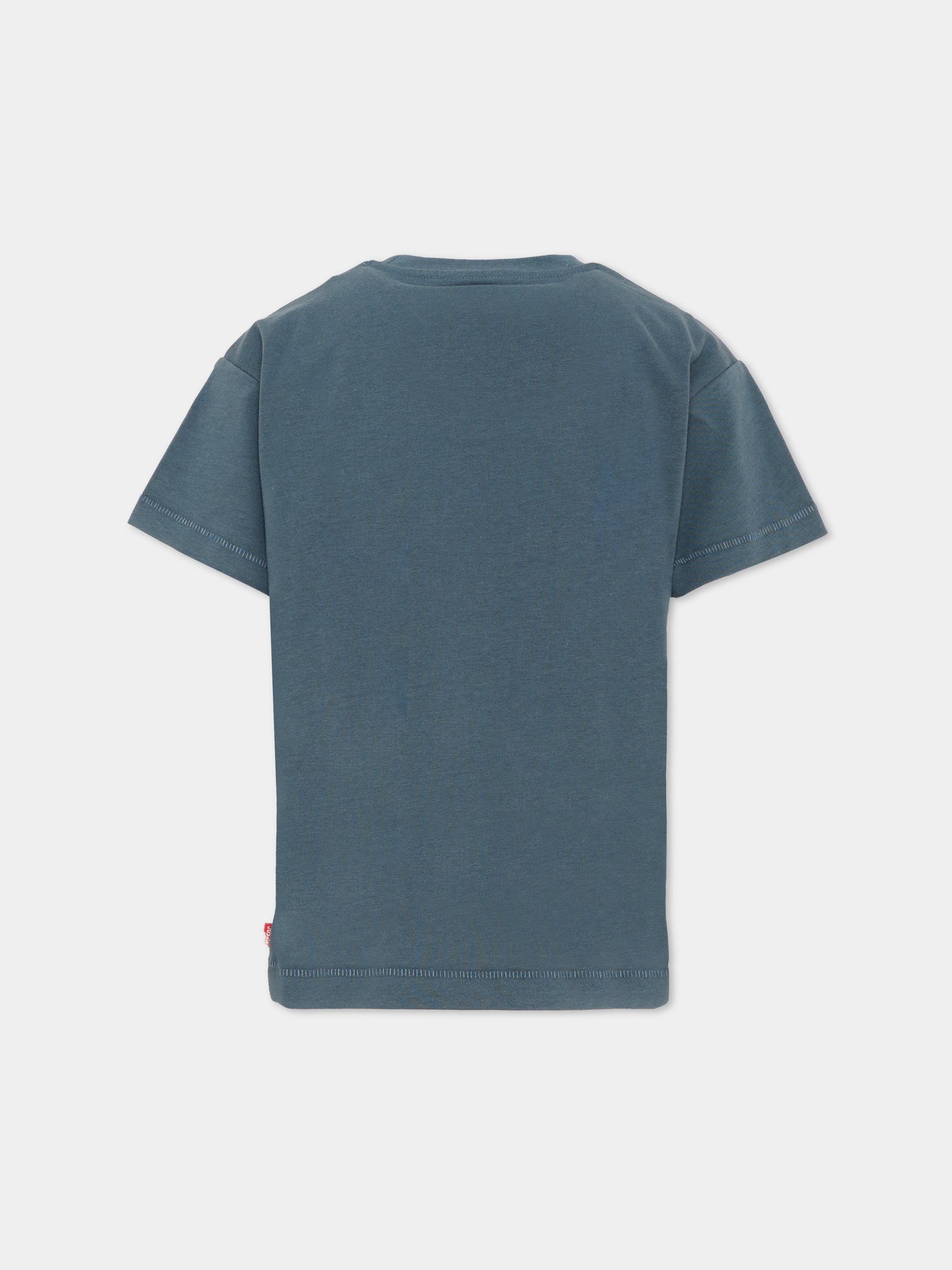 T-shirt a manica corta blu con logo per bambino,Levi's Kids,9EP595 C6W