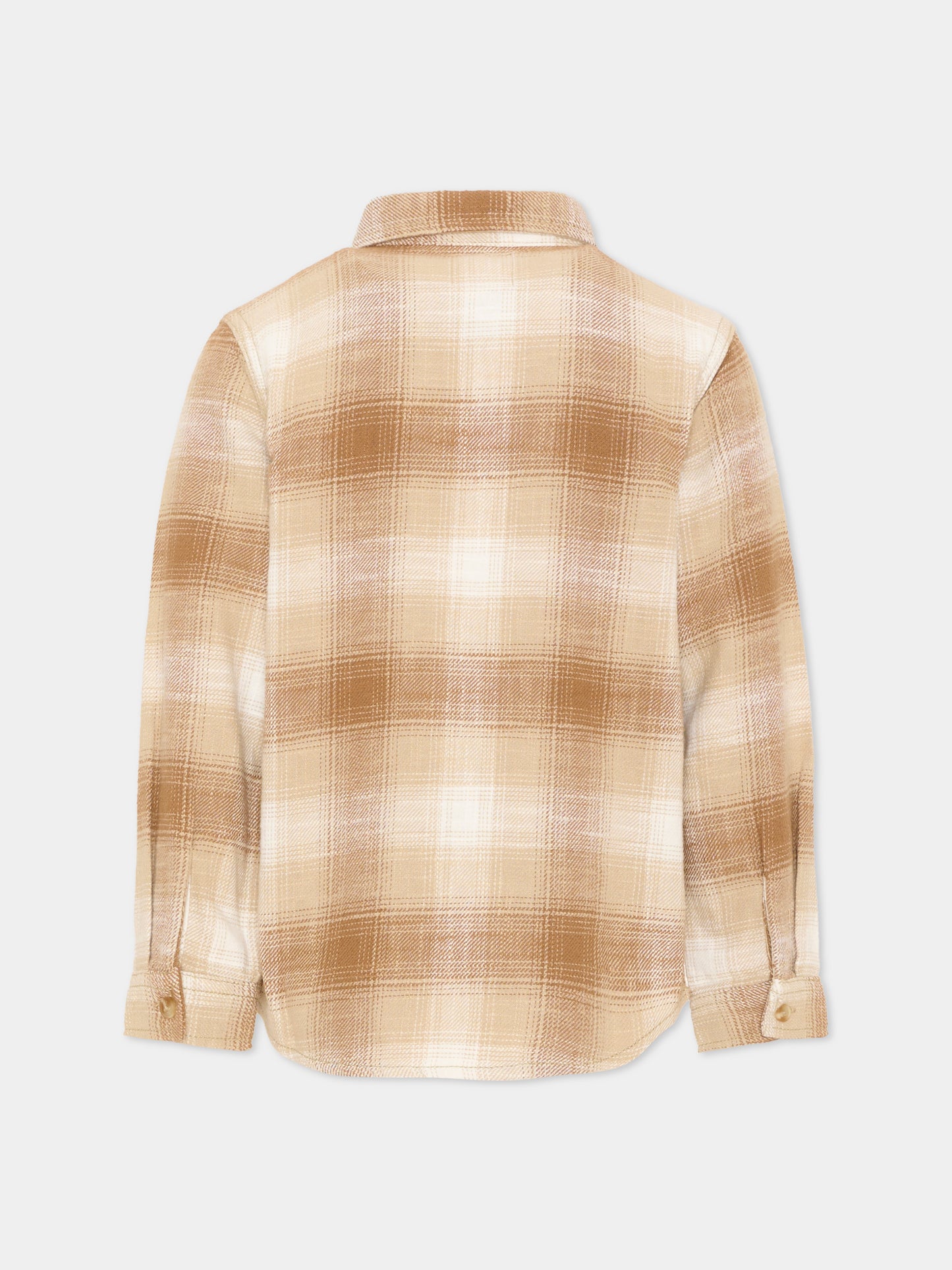 Camicia a manica lunga beige tartan per bambino,Levi's Kids,9ER927 XBJ