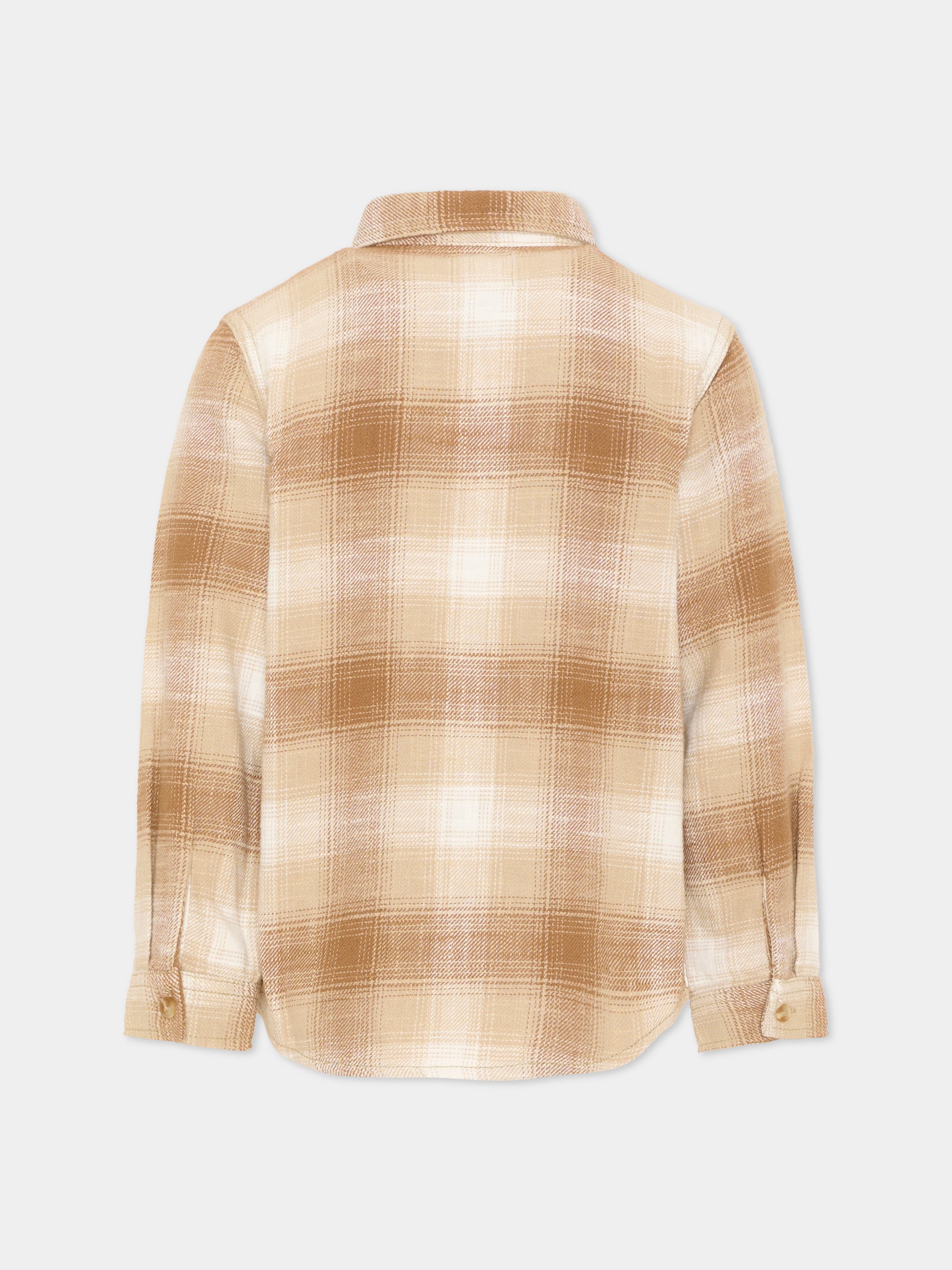 Camicia a manica lunga beige tartan per bambino,Levi's Kids,9ER927 XBJ