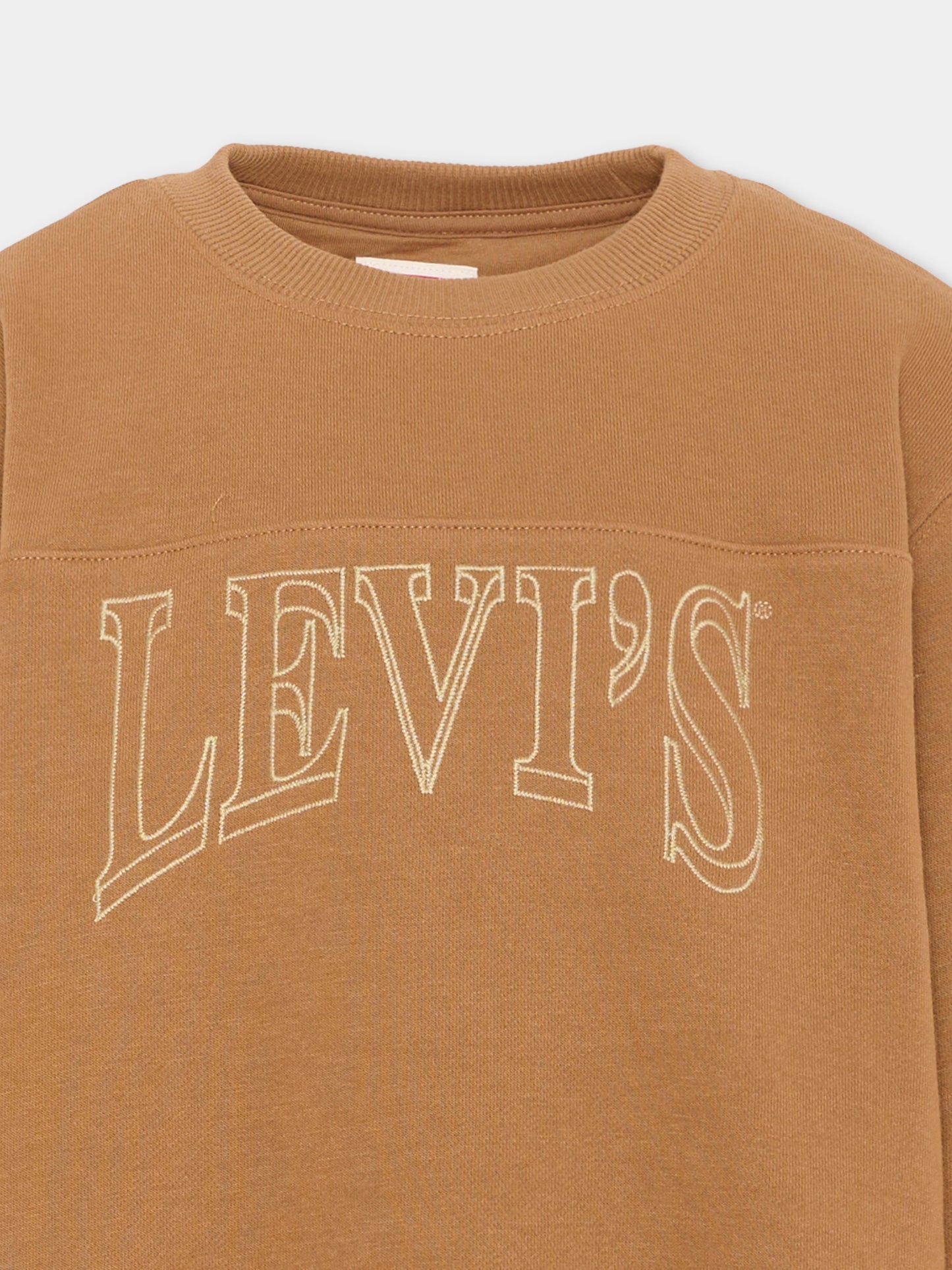 Maglione marrone per bambino logo,Levi's Kids,9ER338 XBJ