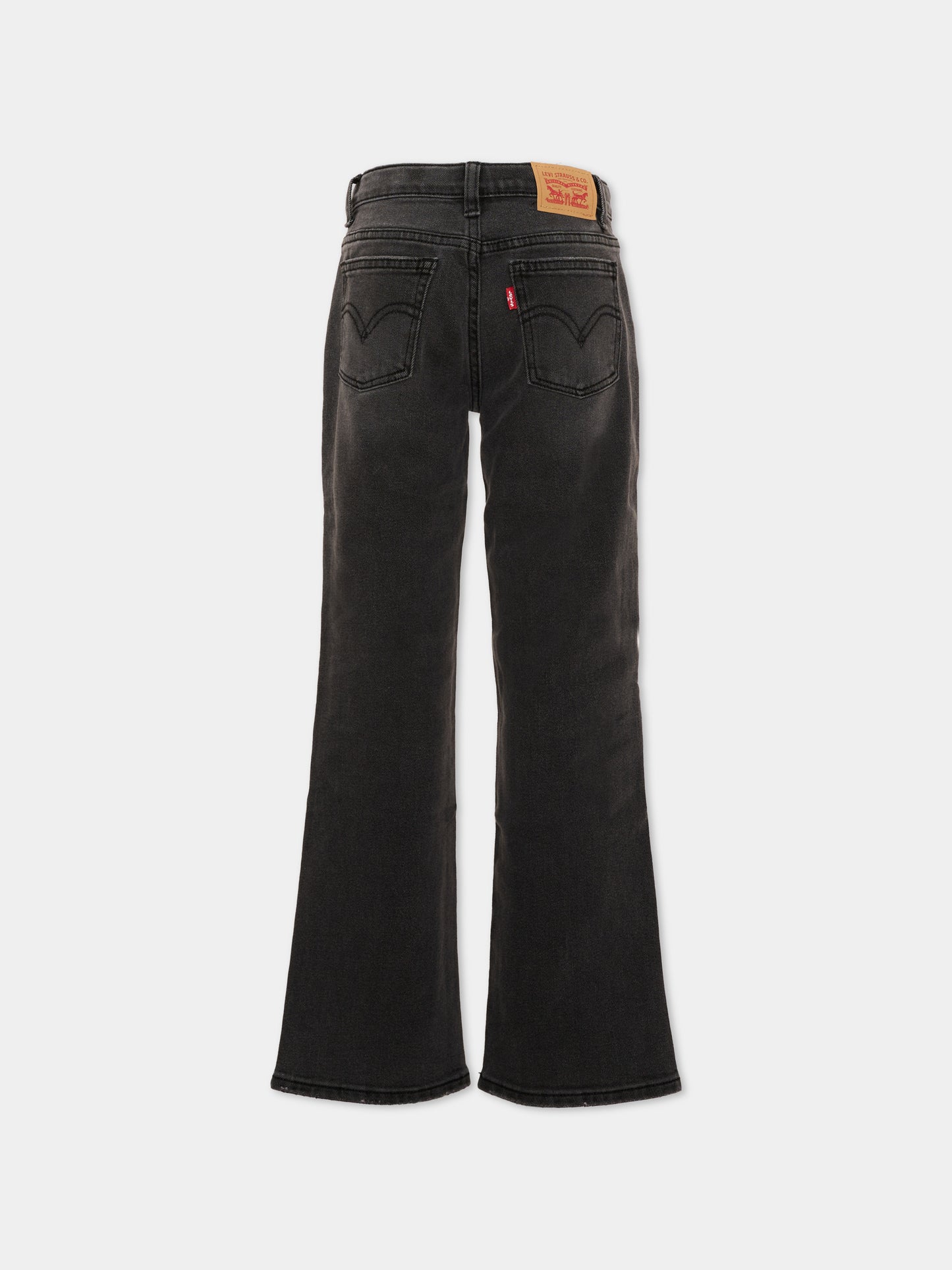 Jeans nero per bambina svasato,Levi's Kids,4EG381 DCL