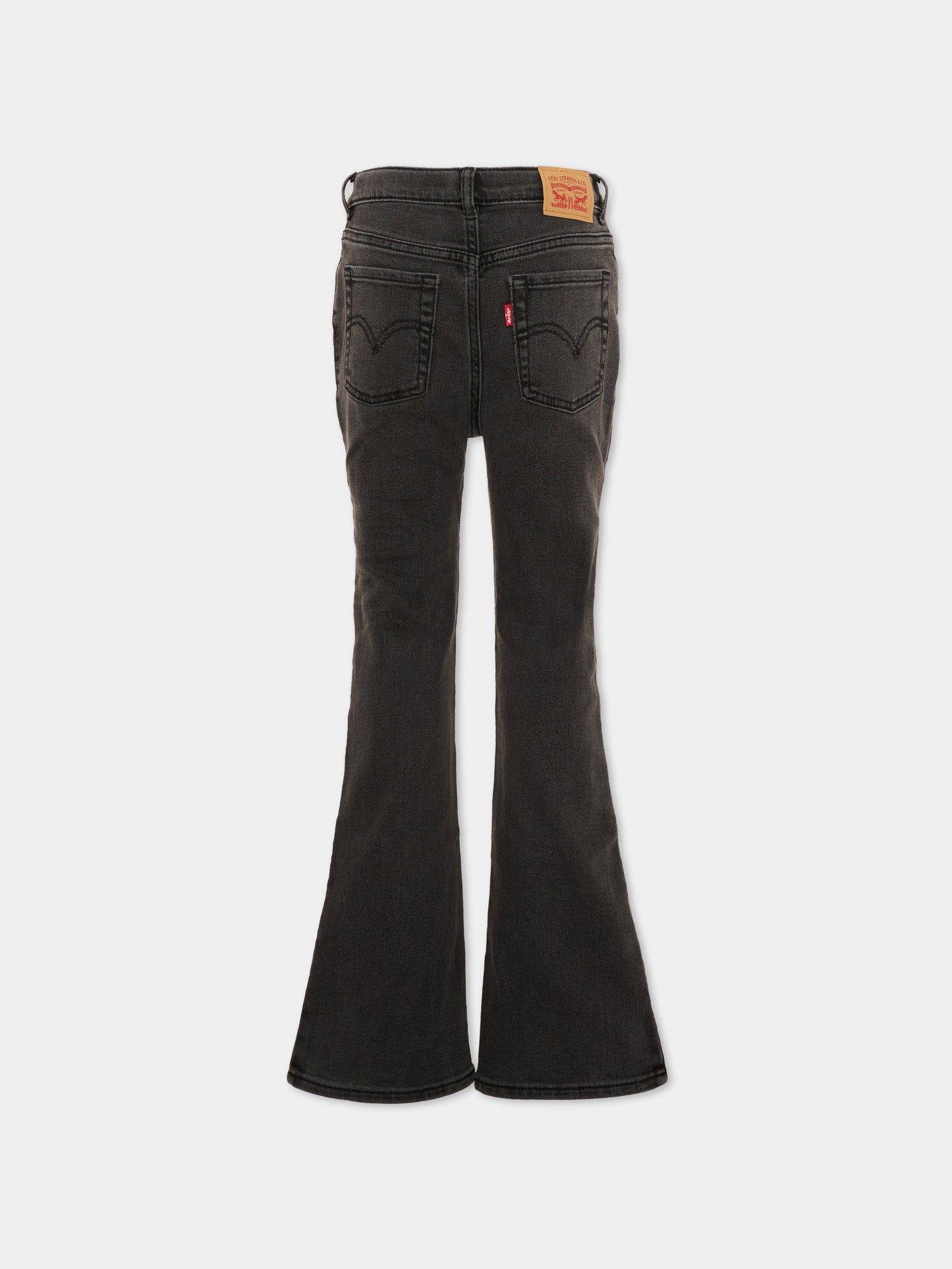 Jeans nero per bambina svasato,Levi's Kids,4EG970 DCN