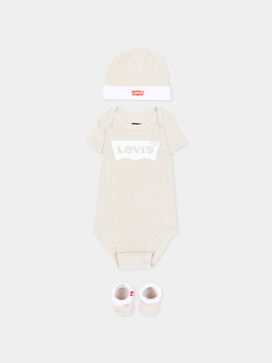 Set Tutine avorio per neonati con logo,Levi's Kids,LL0019 J95