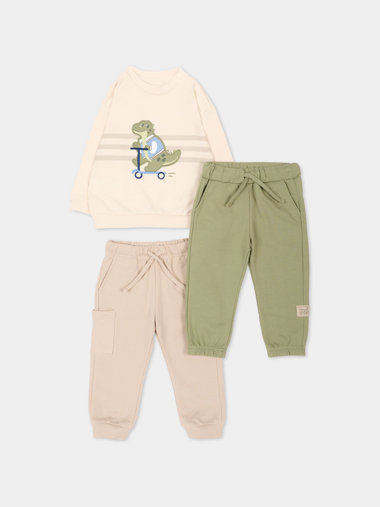 Completo sportivo multicolor per neonato con dinosauro,Mayoral,2831 023