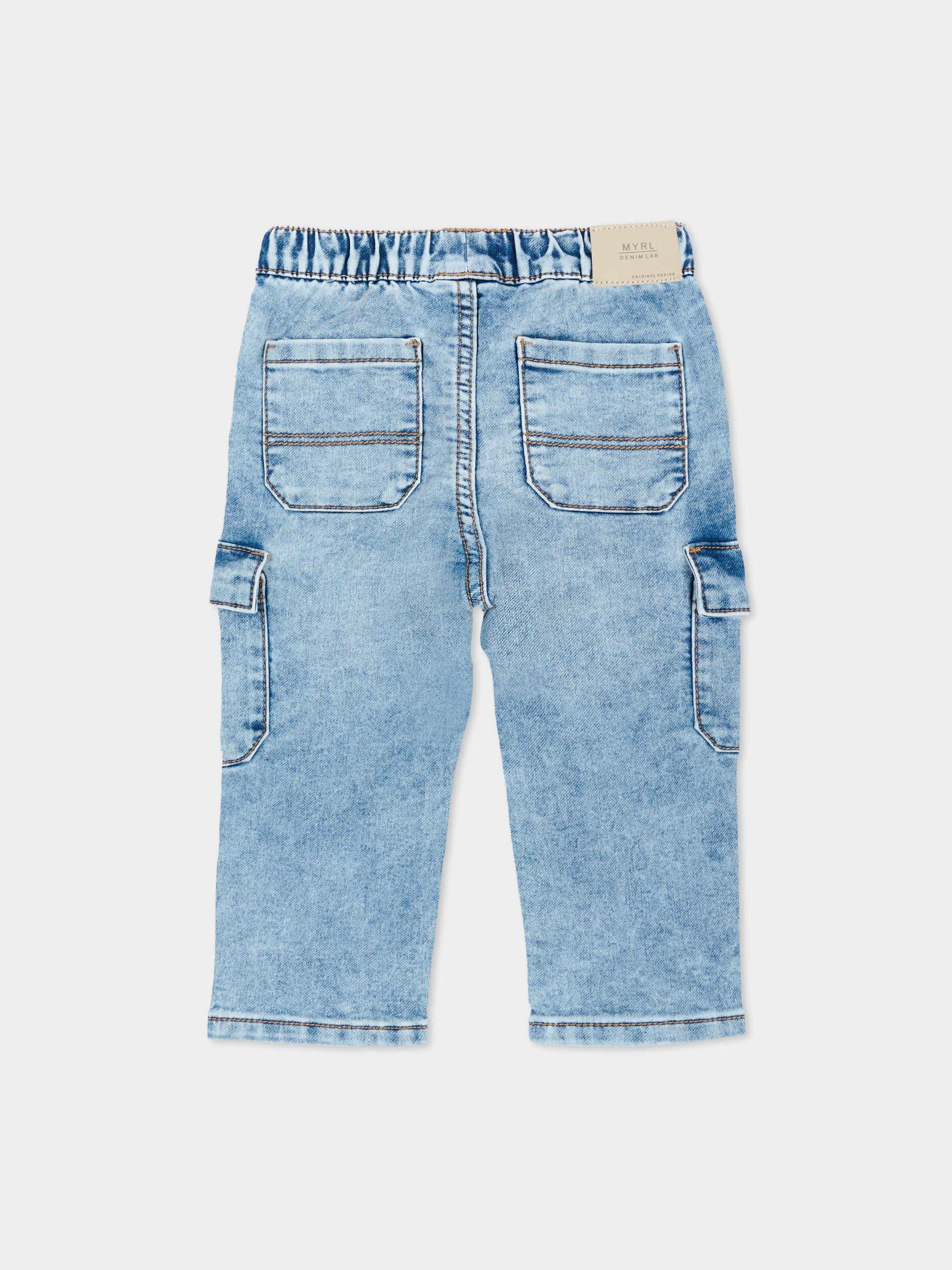 Jeans denim per neonato con patch logo,Mayoral,2540 010