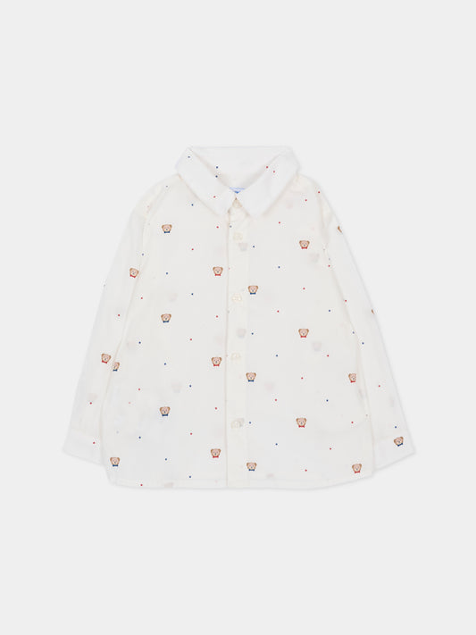 Camicia a manica lunga bianco neonato,Mayoral,2110 065