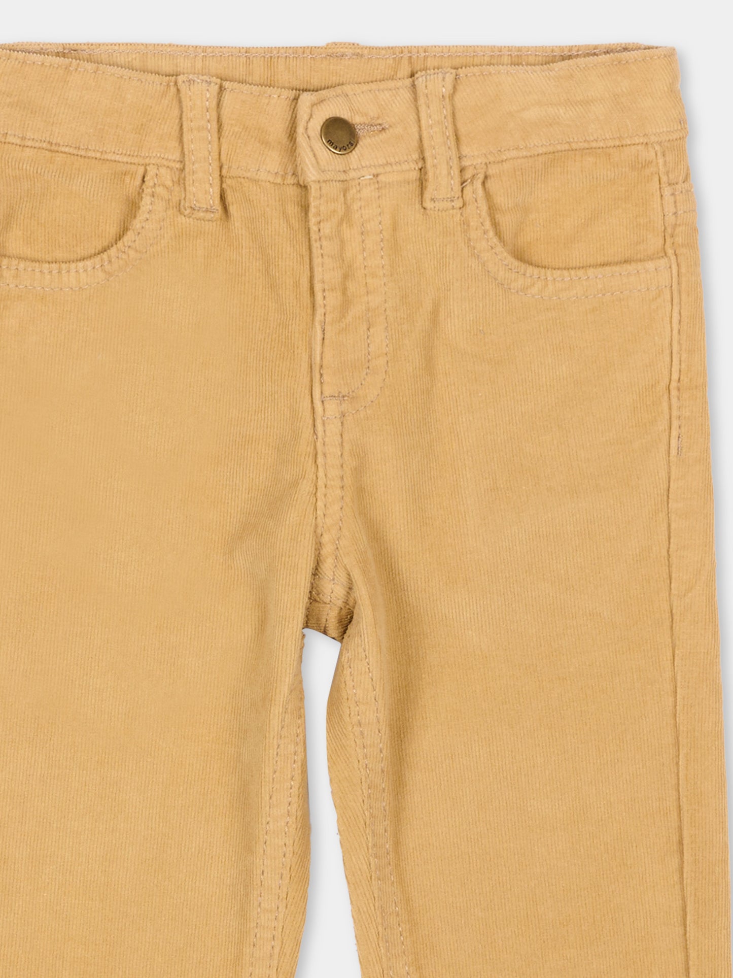 Pantalone beige per neonato con patch logo,Mayoral,542 040