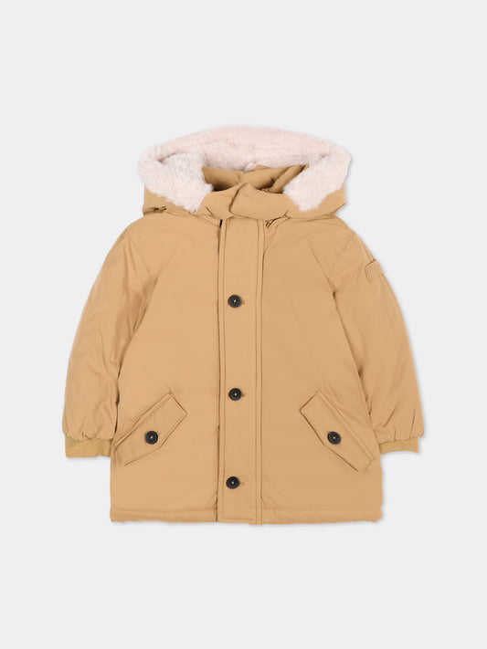 Parka beige per neonato con logo,Mayoral,2425 032