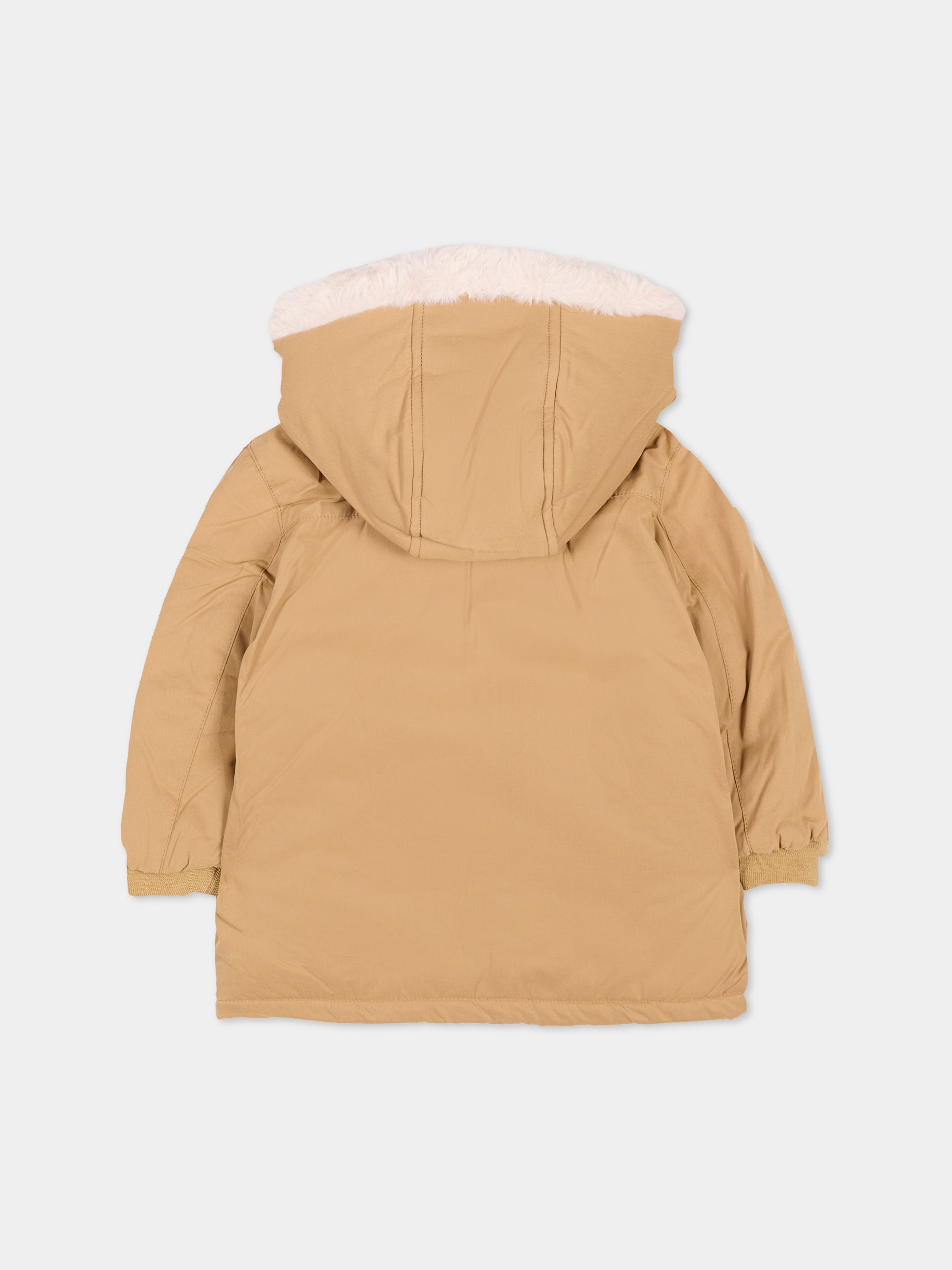 Parka beige per neonato con logo,Mayoral,2425 032