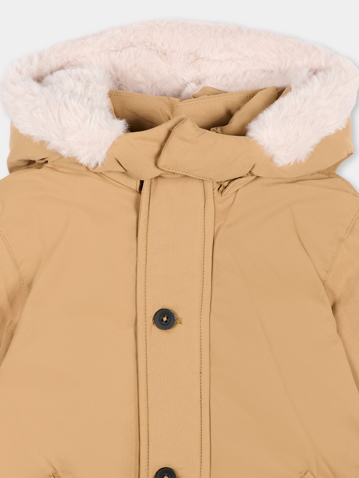 Parka beige per neonato con logo,Mayoral,2425 032