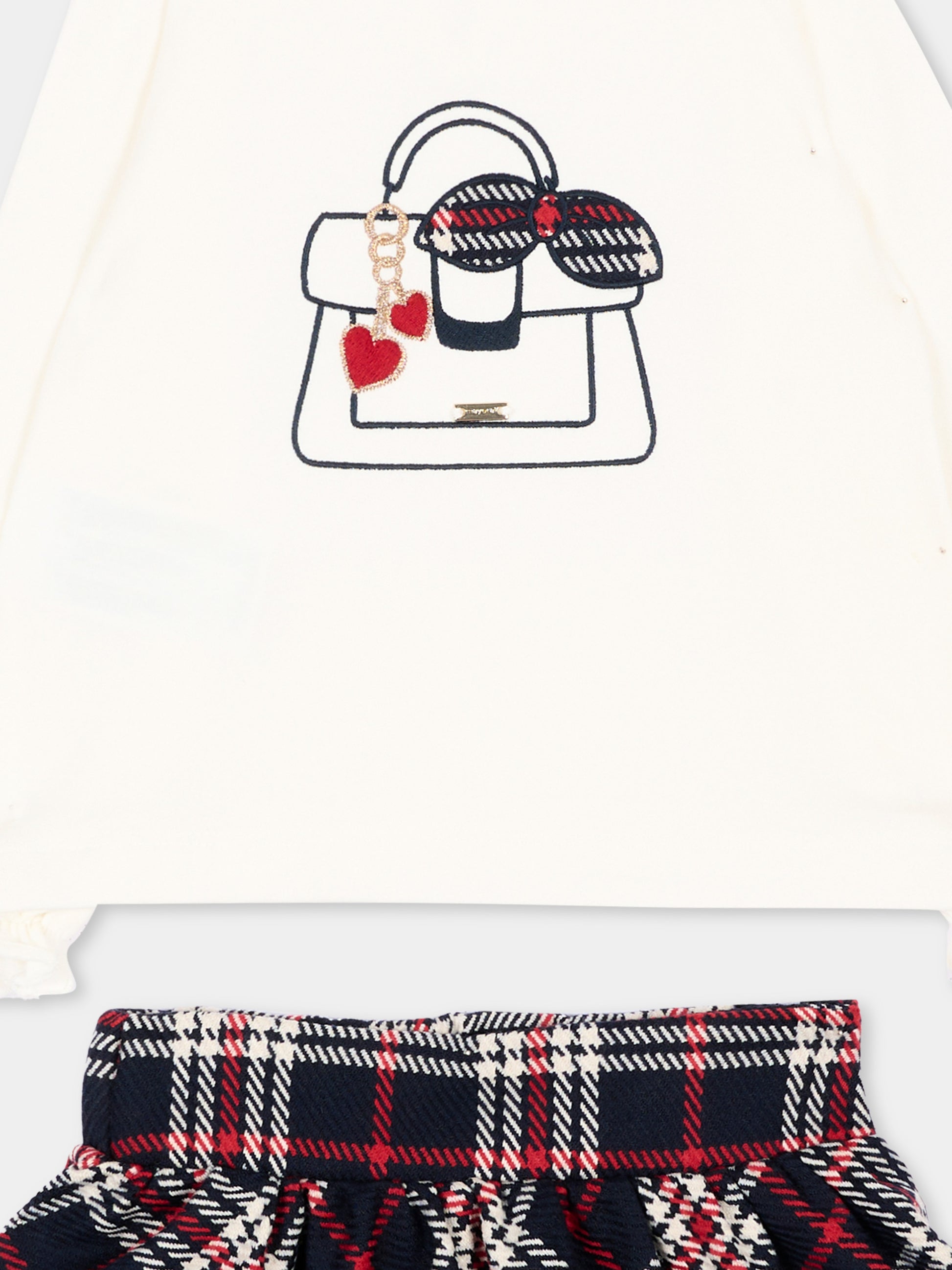 Completo tartan blu per neonata,Mayoral,2953 046