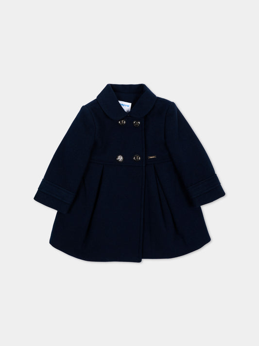 Cappotto blu per neonata con logo,Mayoral,2415 010