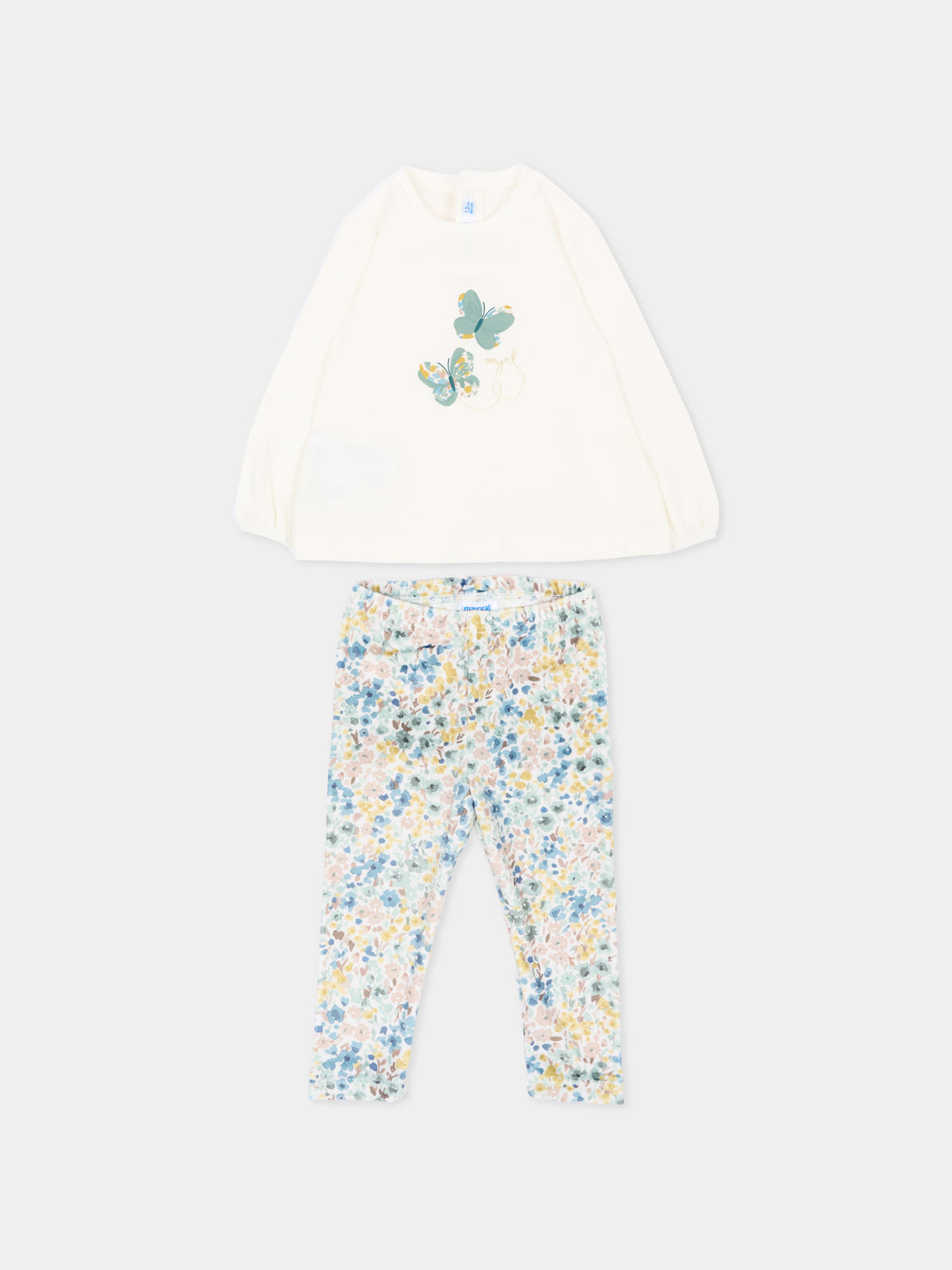 Completo sportivo multicolor per neonata floreale,Mayoral,2784 068