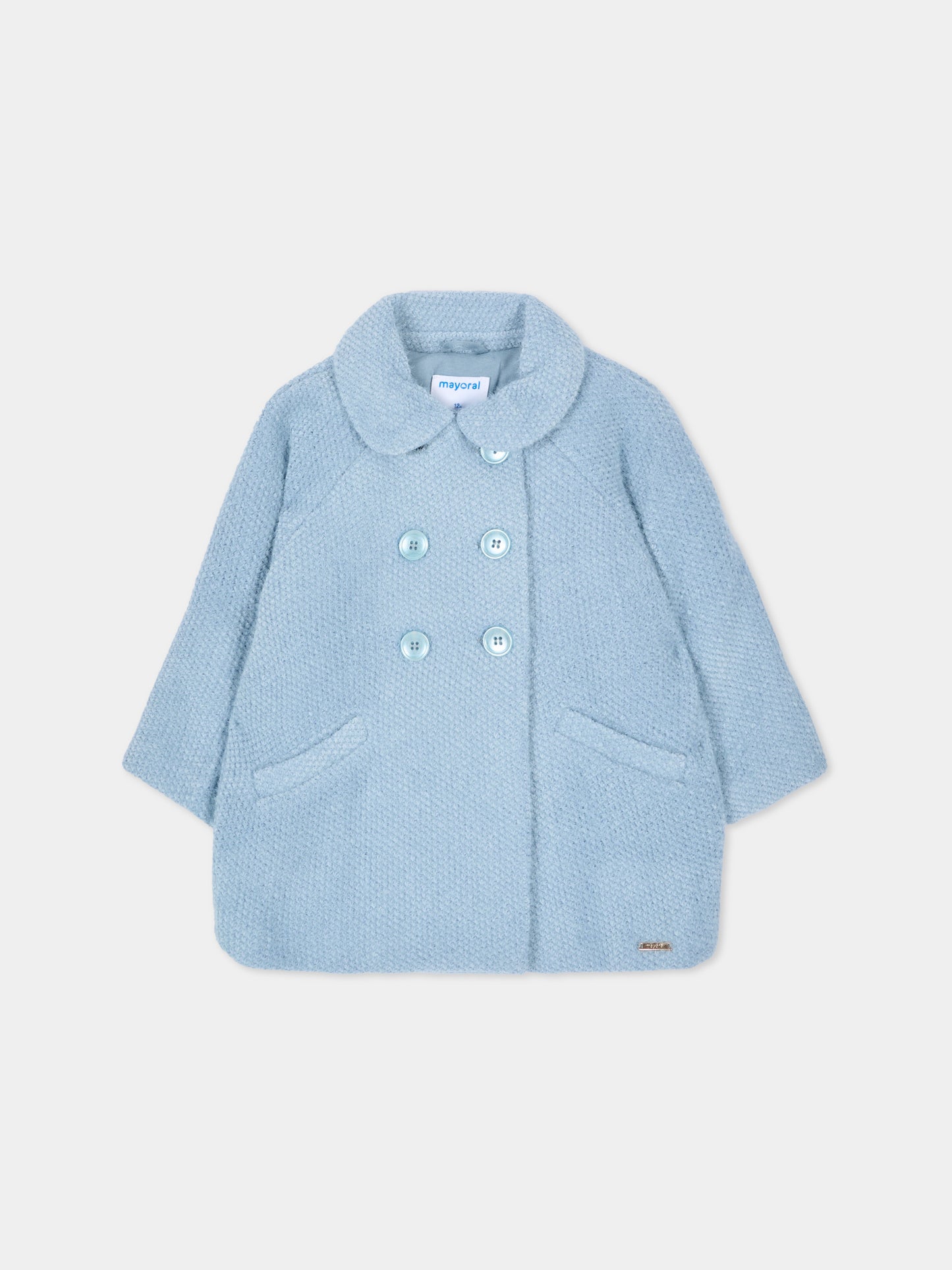 Cappotto celeste per neonata,Mayoral,2435 016