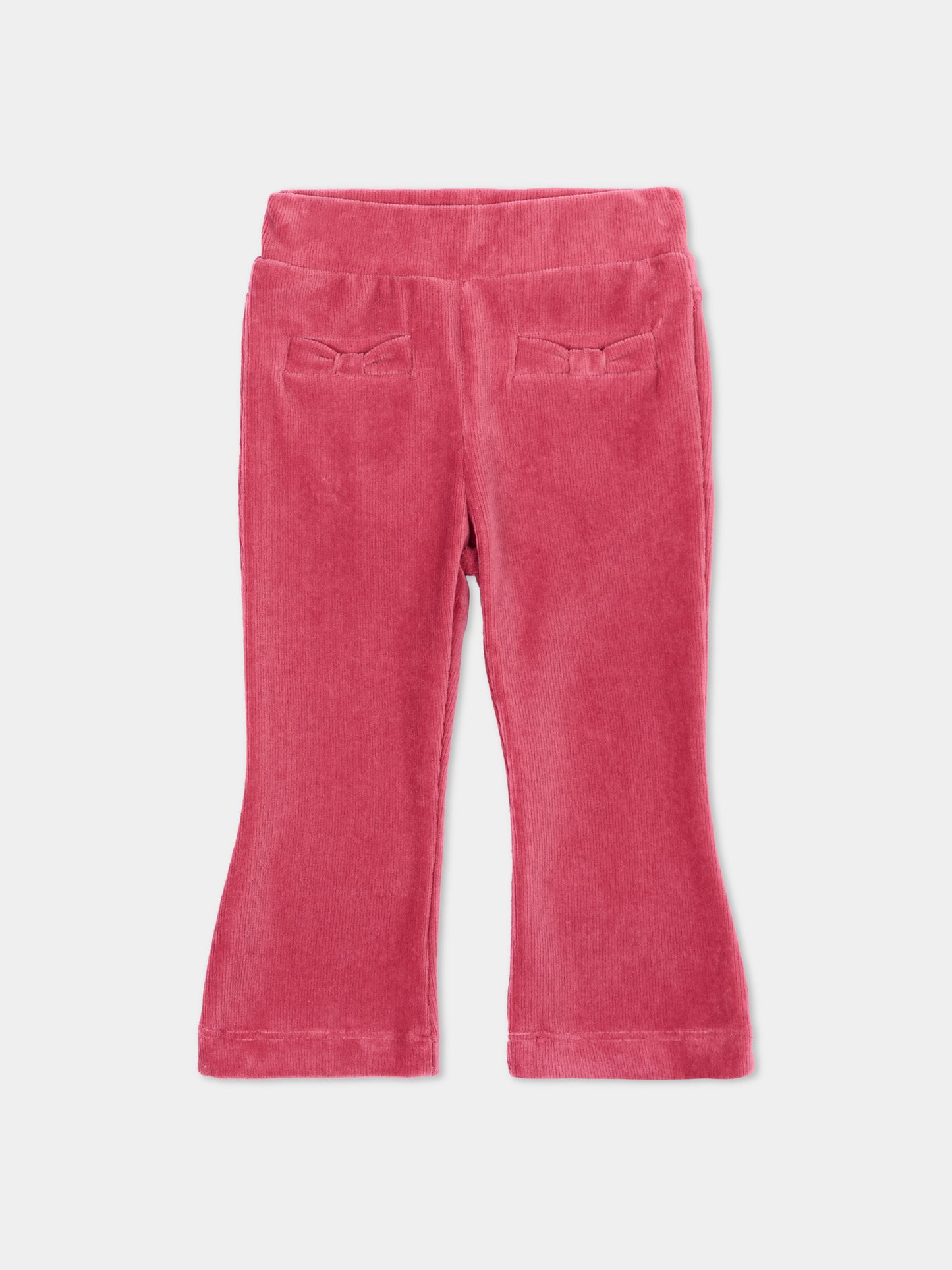 Pantaloni rosa per neonata in velluto,Mayoral,514 058