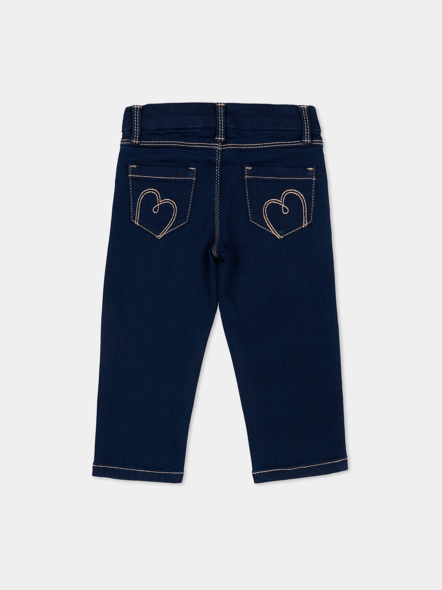 Pantaloni casual blu per neonata con cuori,Mayoral,576 076