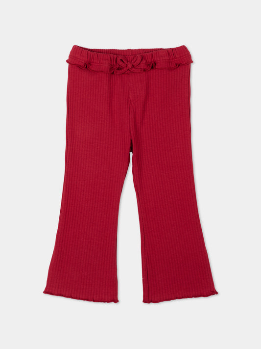 Leggings bordeaux per neonata a costine,Mayoral,2709 052
